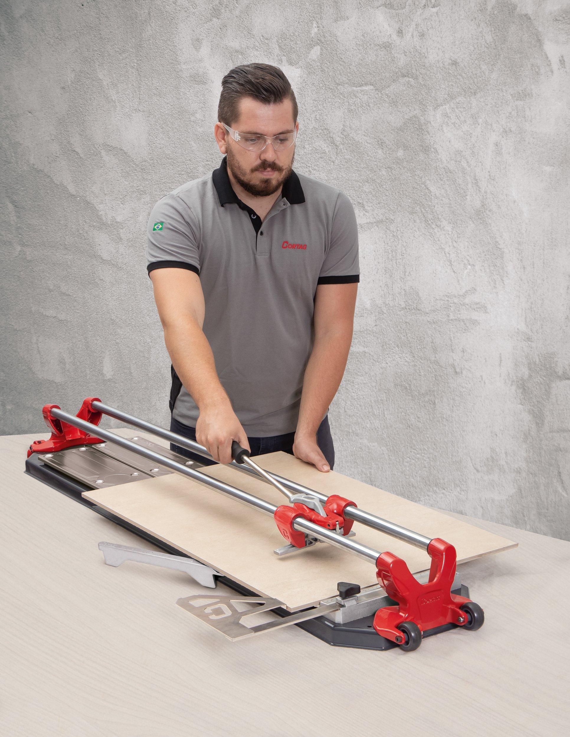 Cortag | Mega 125 49 inch Manual Tile Cutter, Grey - Floor & Decor