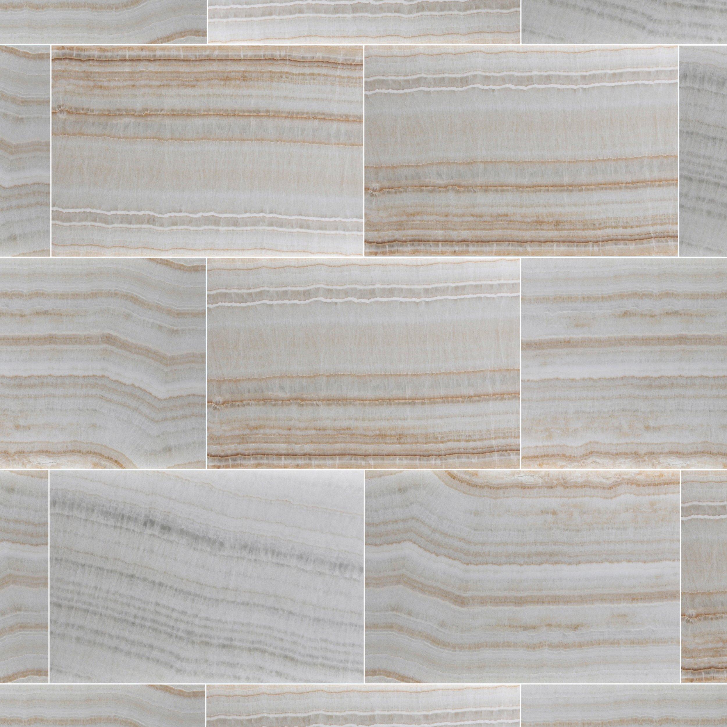 Vanilla Onyx Honed Marble Tile