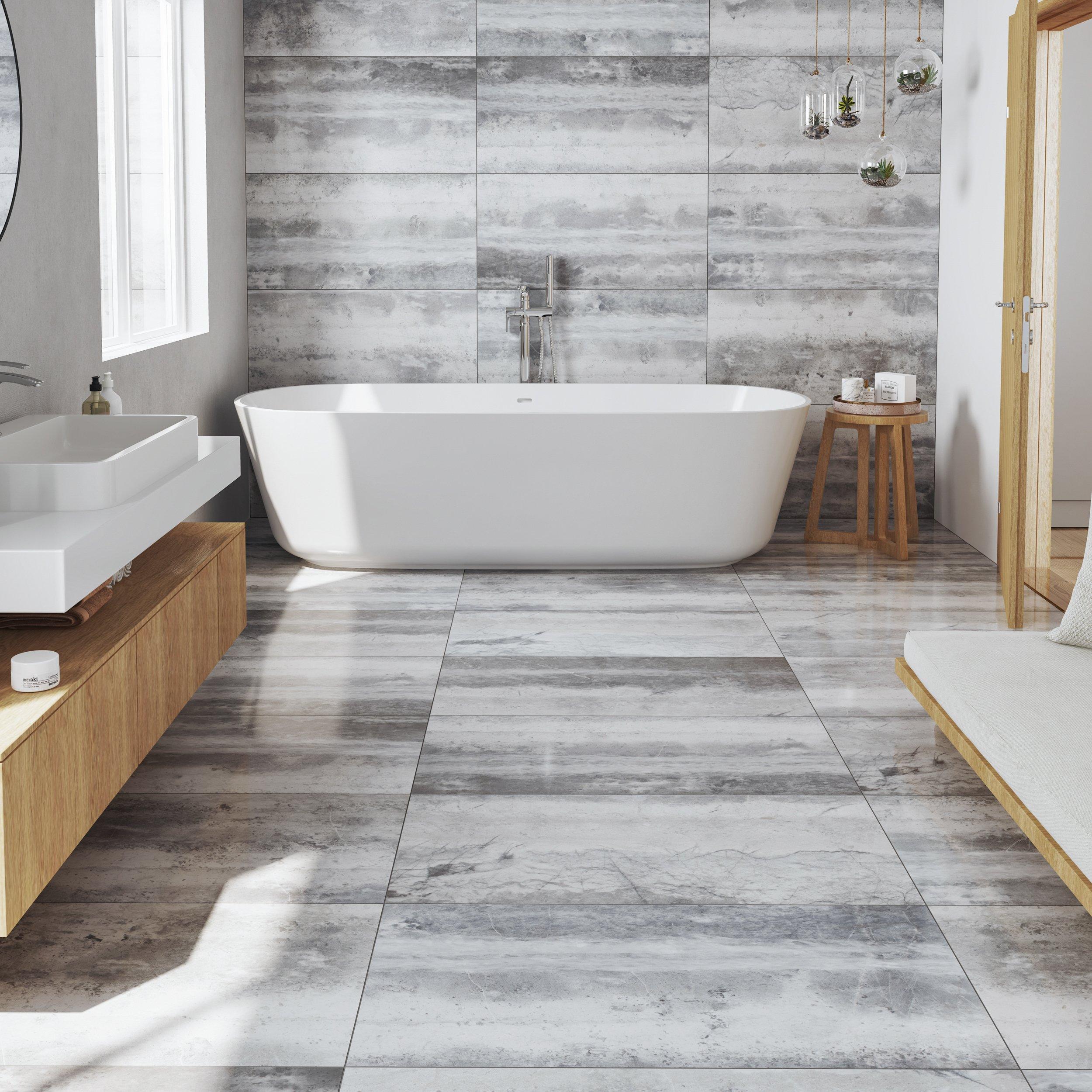 London Fog Polished Marble Tile