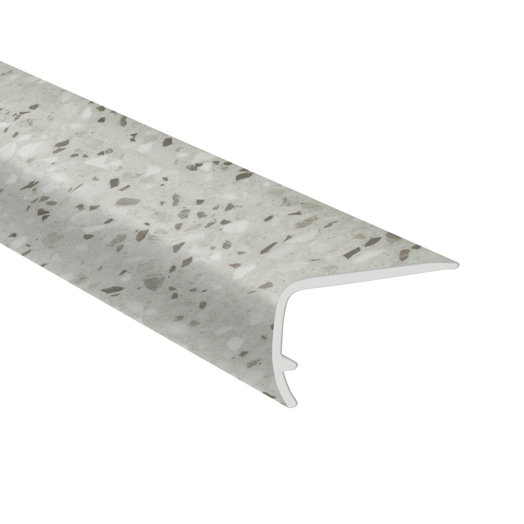 Terrazzo Neutrale 94in. Vinyl Overlapping Stair Nose