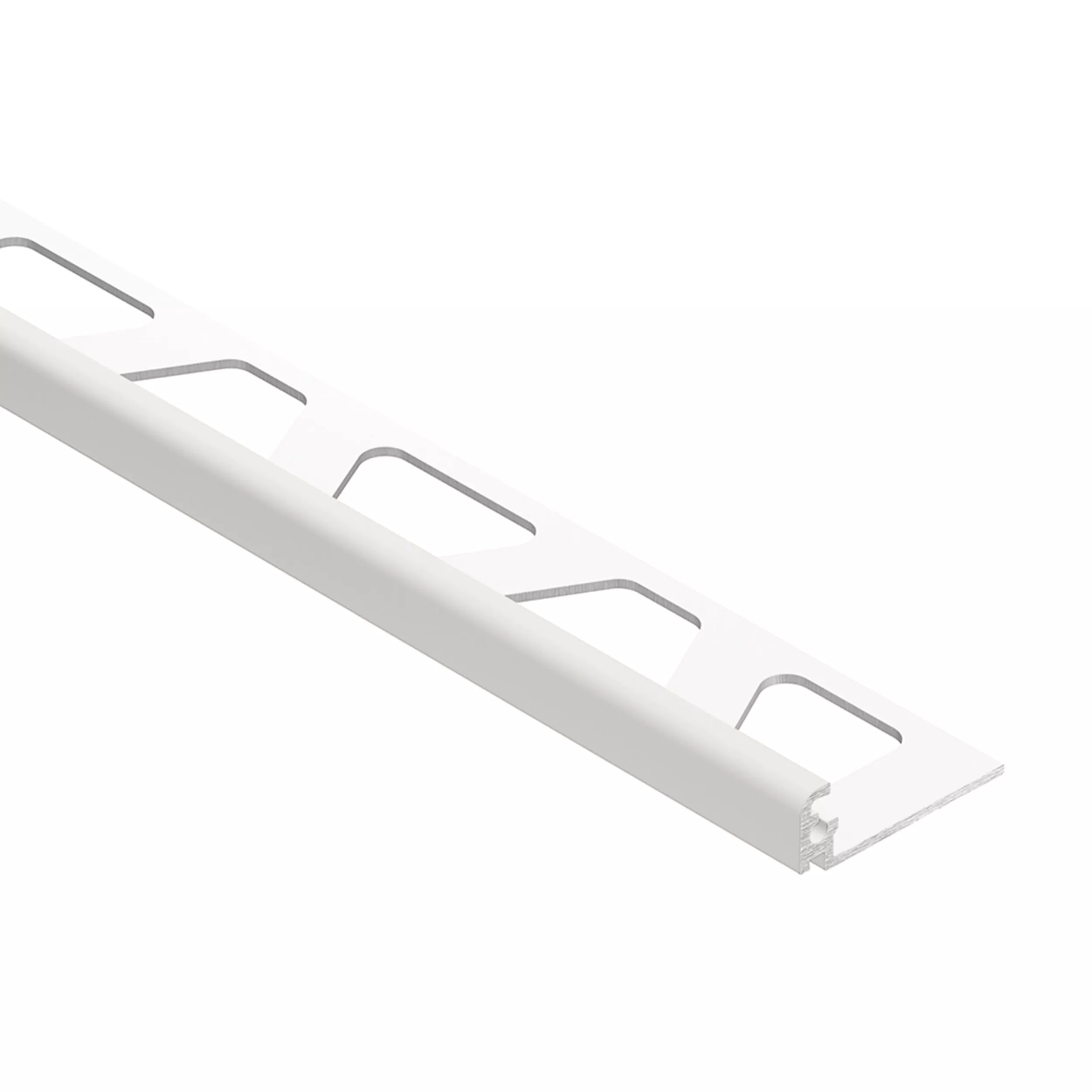Schluter Jolly Edge Trim 3/8in. x 10ft. Textured Color-Coated Aluminum Matte White