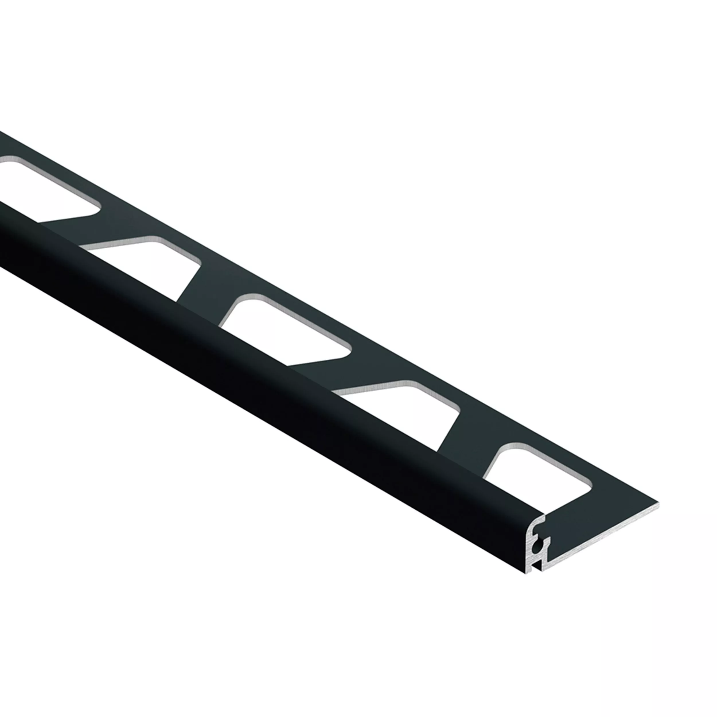 Schluter Jolly Edge Trim 3/8in. x 10ft. Textured Color-Coated Aluminum Matte Black
