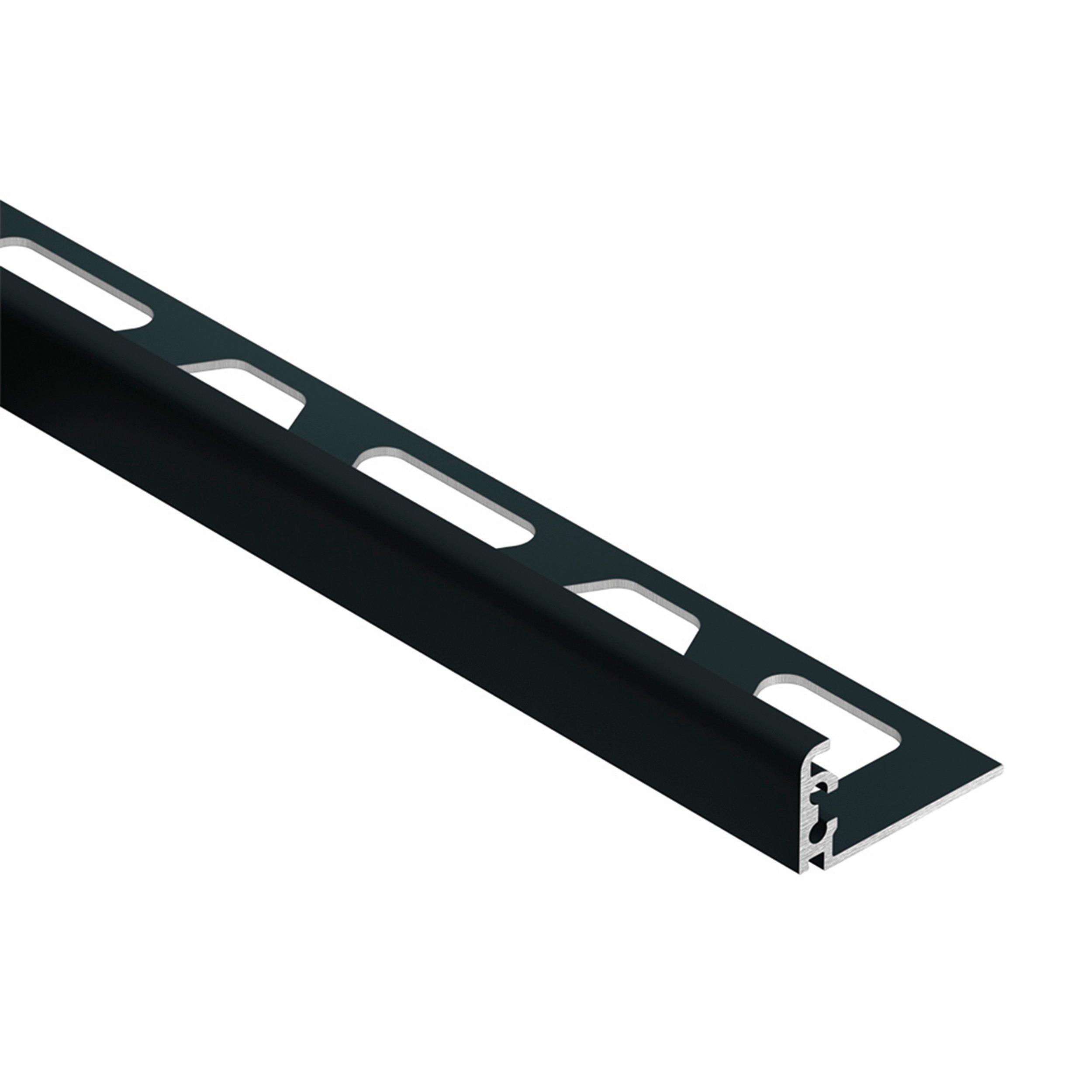 Schluter Jolly Edge Trim 1/2in. x 10ft. Textured Color-Coated Aluminum Matte Black