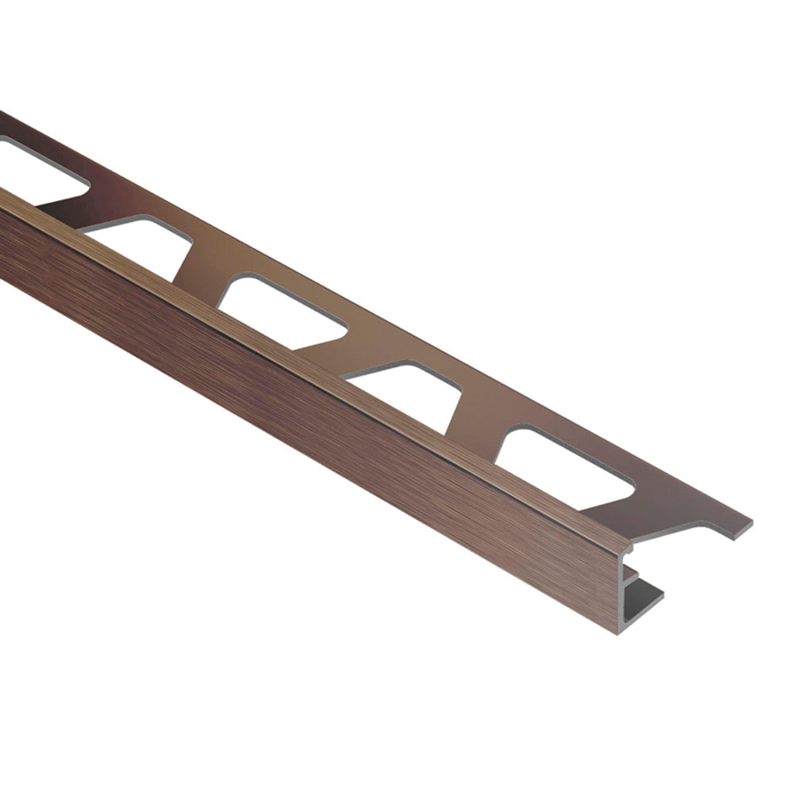 Schluter Schiene 1/2in. Anodized Aluminum Brushed Antique Bronze