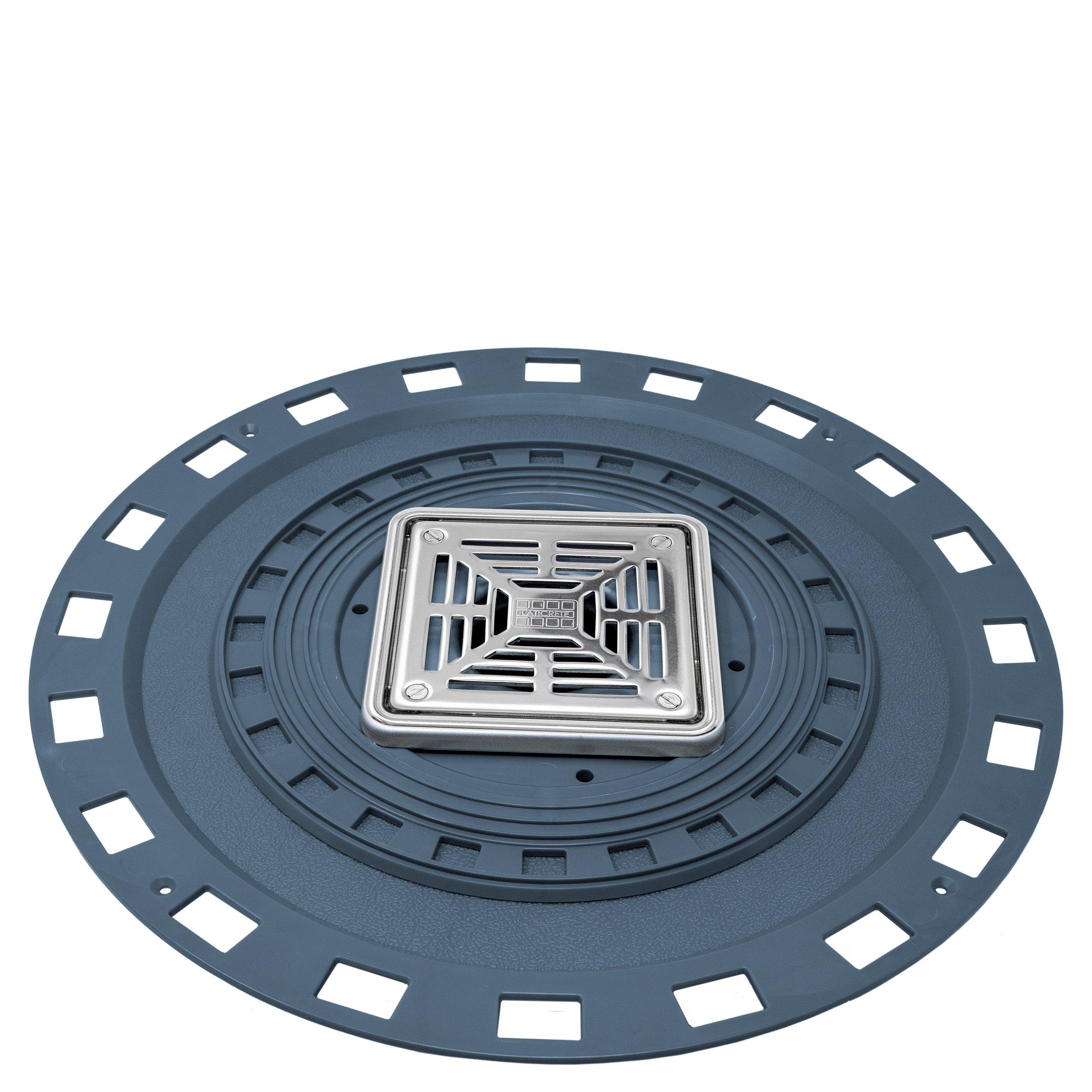 Laticrete Hydro Ban Bonding Flange PVC - Polished Stainless Grate