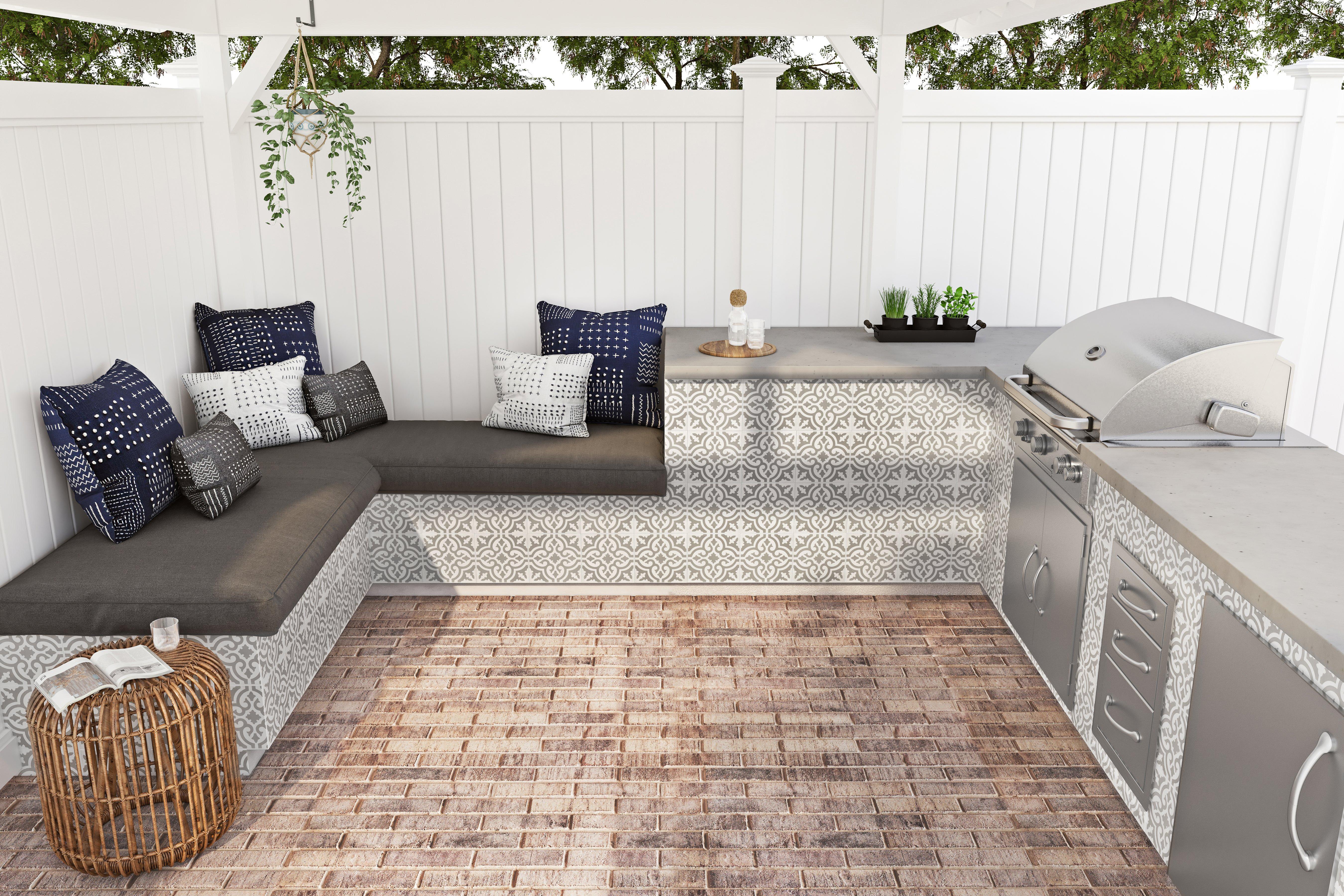 Equilibrio Gray Encaustic Cement Tile