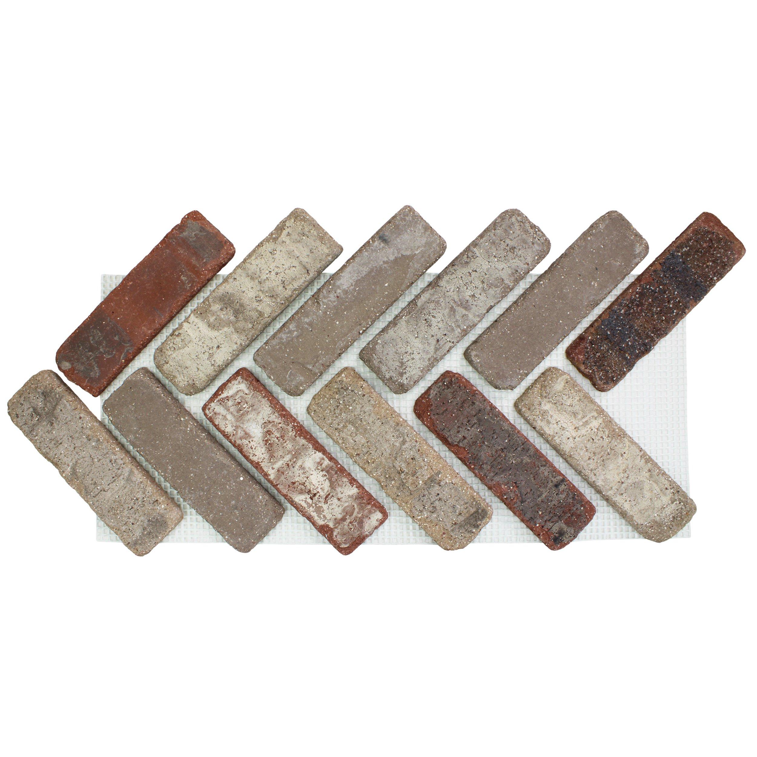 Cobblestone Thin Brick Herringbone Panel