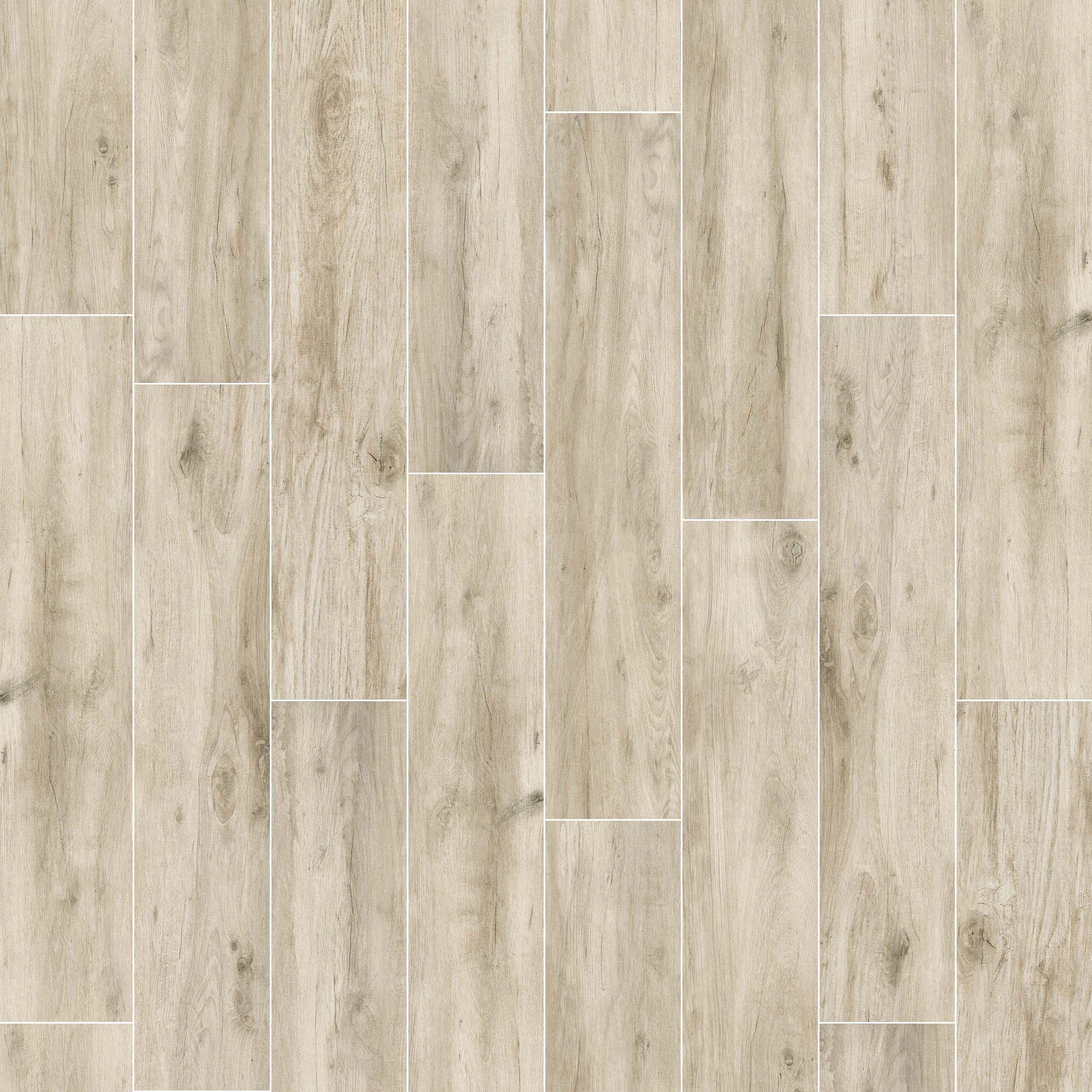Meadow Blanco Wood Plank Matte Porcelain Tile