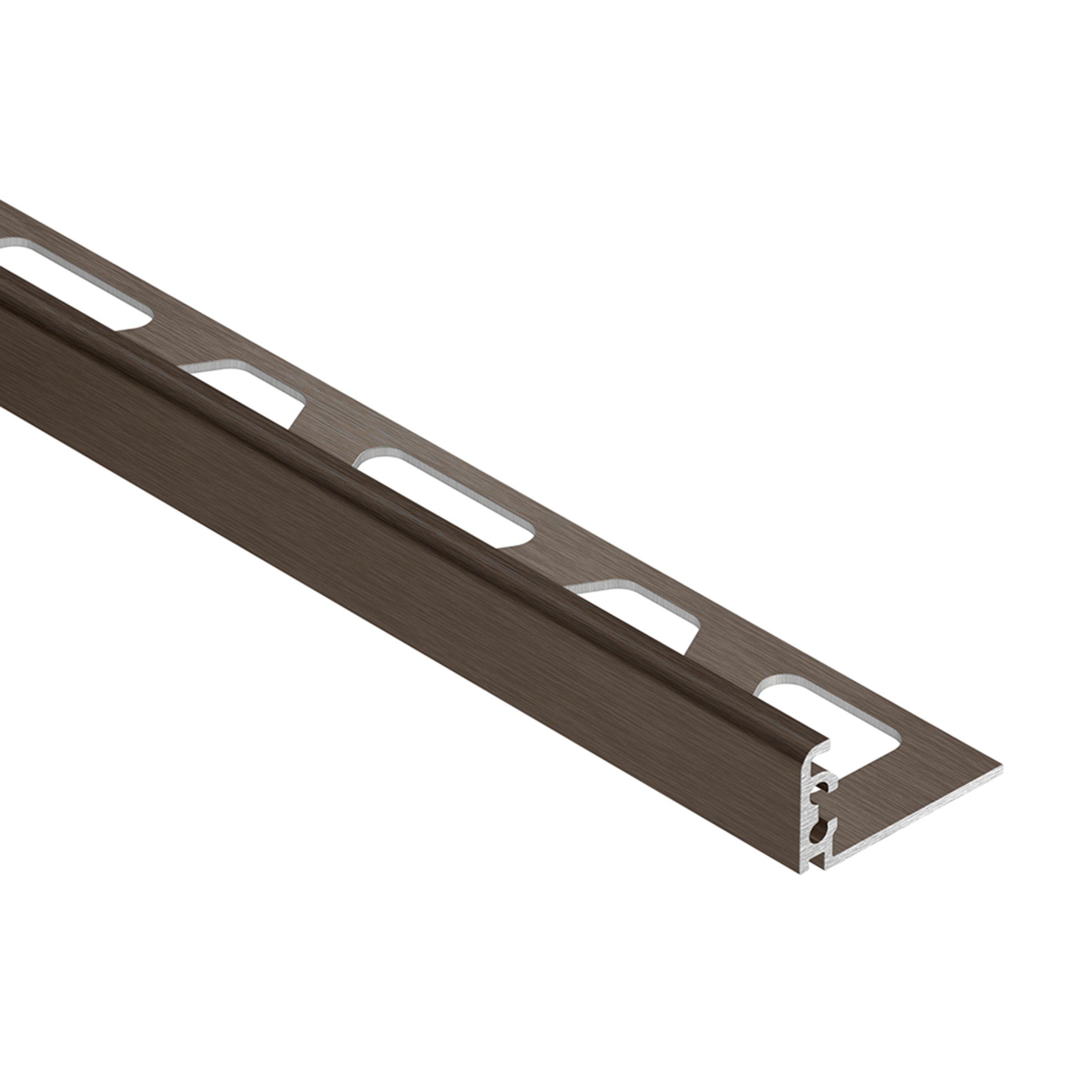 Schluter Jolly Edge Trim 1/2in. Anodized Aluminum Brushed Antique Bronze