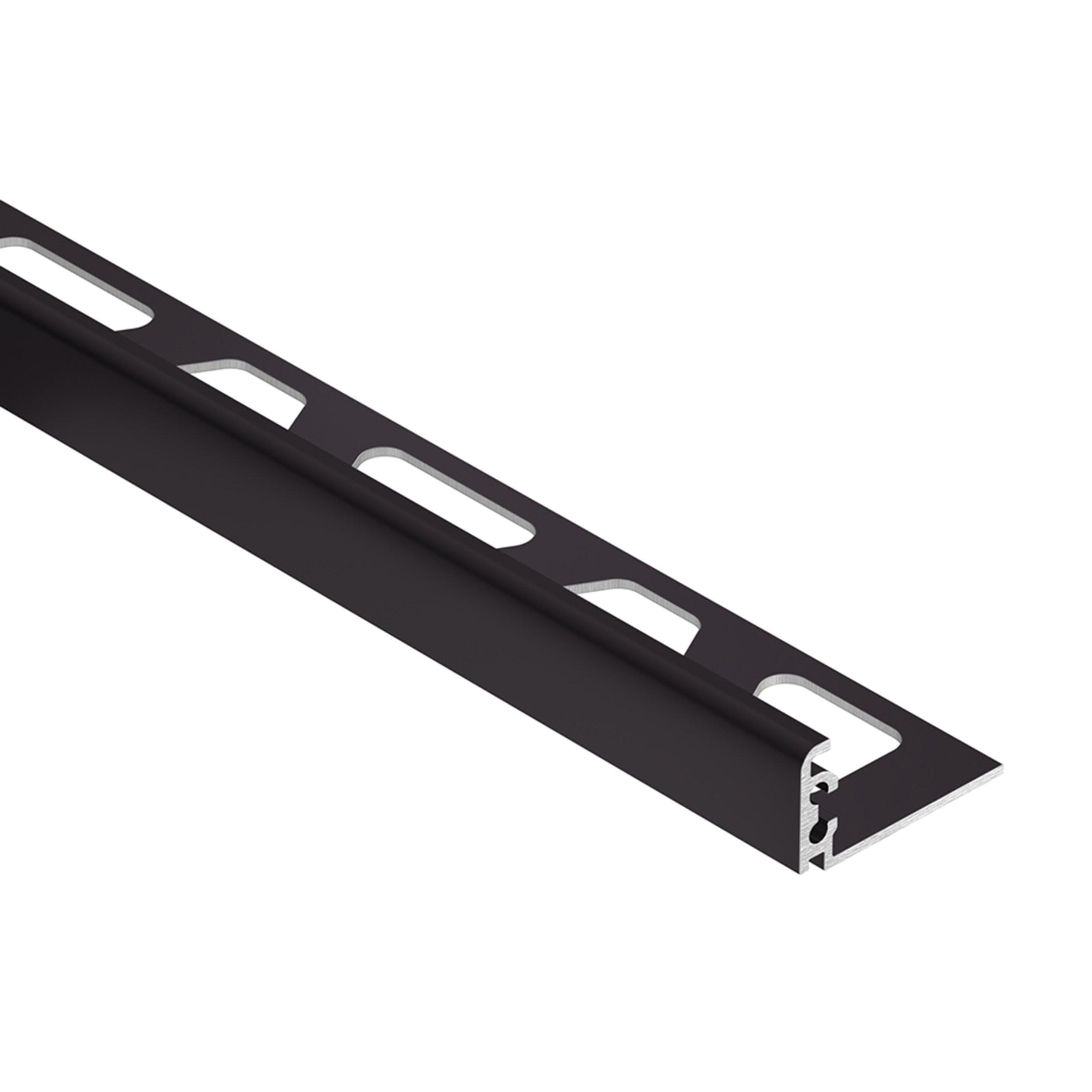 Schluter Jolly Edge Trim 1/2in. Aluminum Black Brown