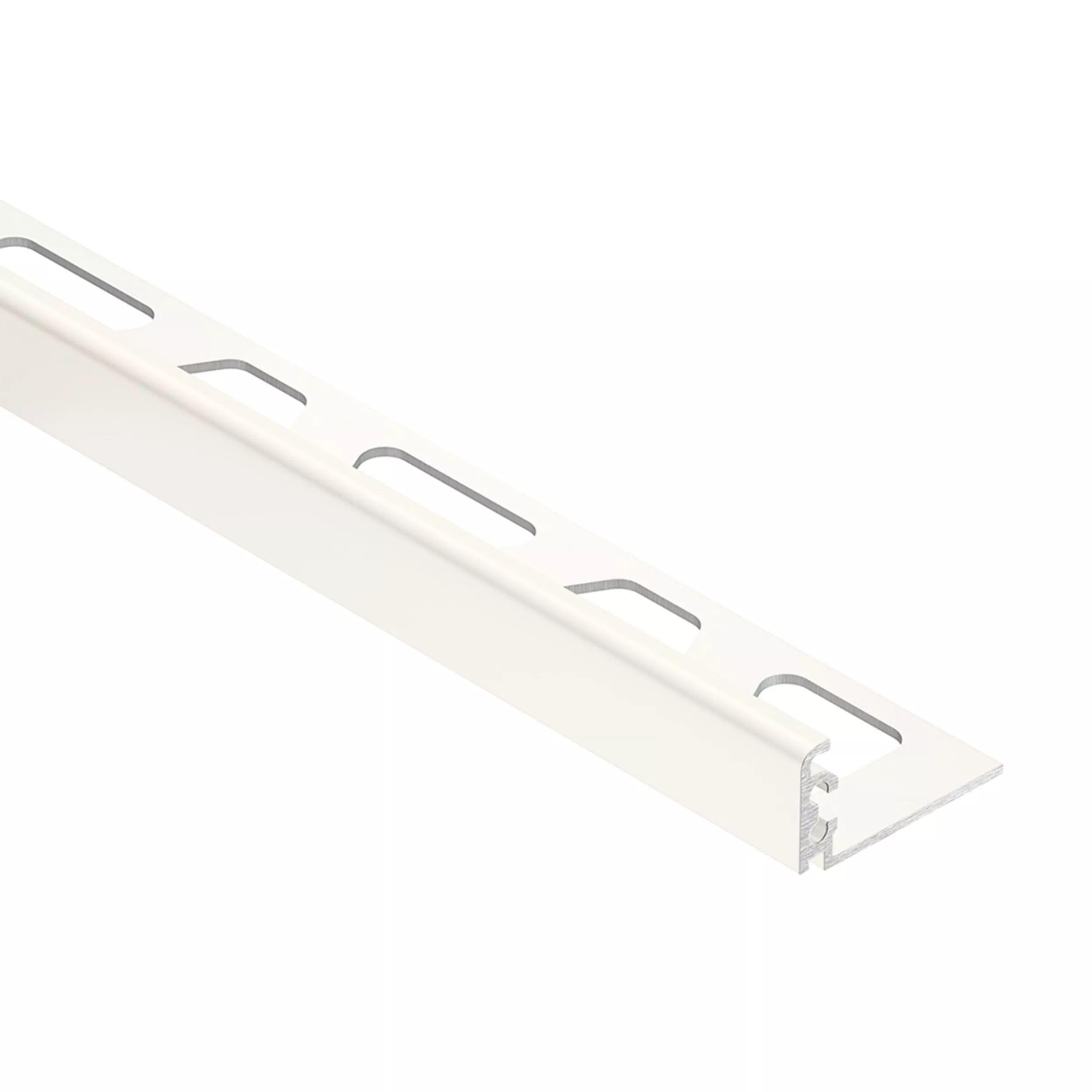 Schluter Jolly Edge Trim 1/2in. Aluminum Bright White