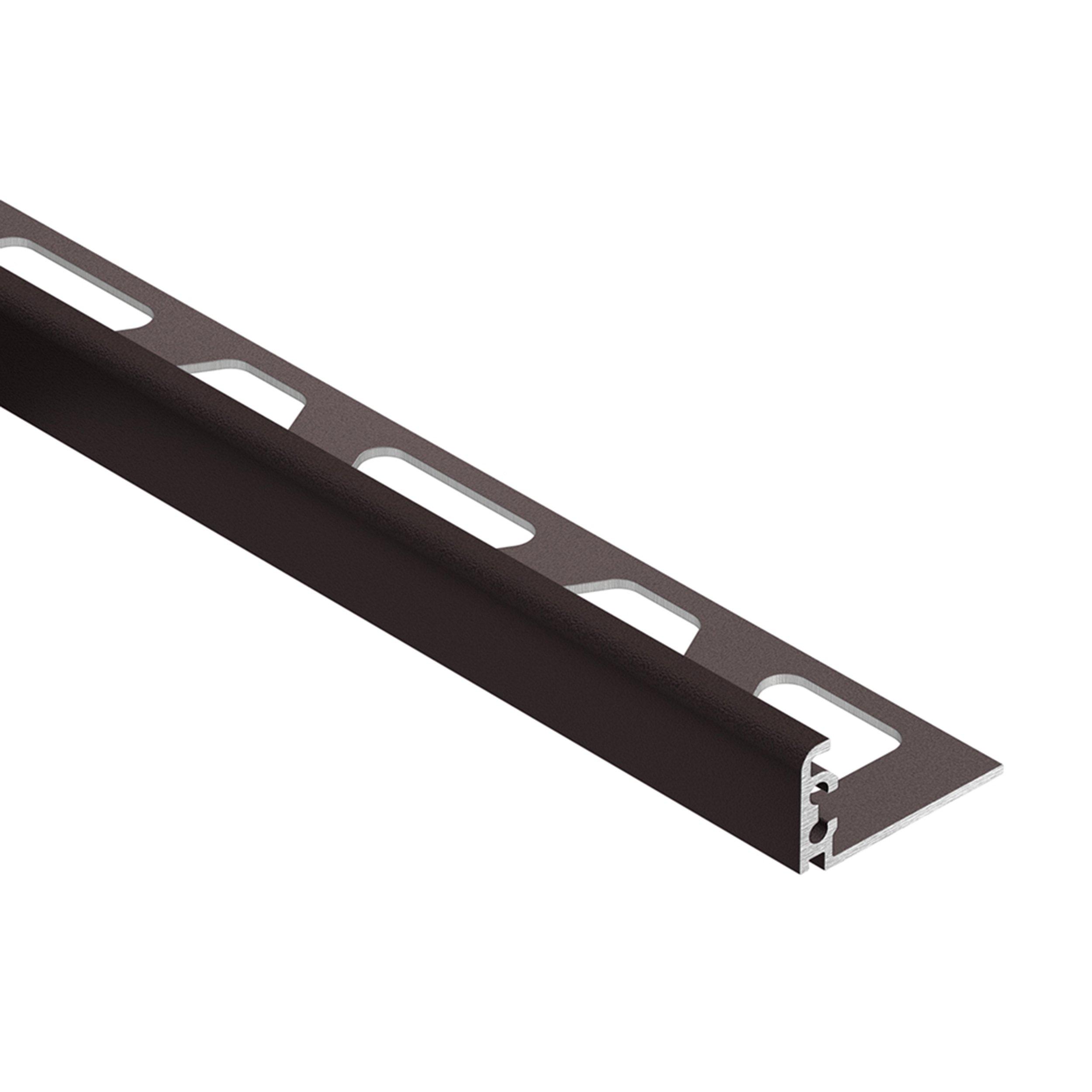 Schluter Jolly Edge Trim 1/2in. Textured Color-Coated Aluminum Bronze