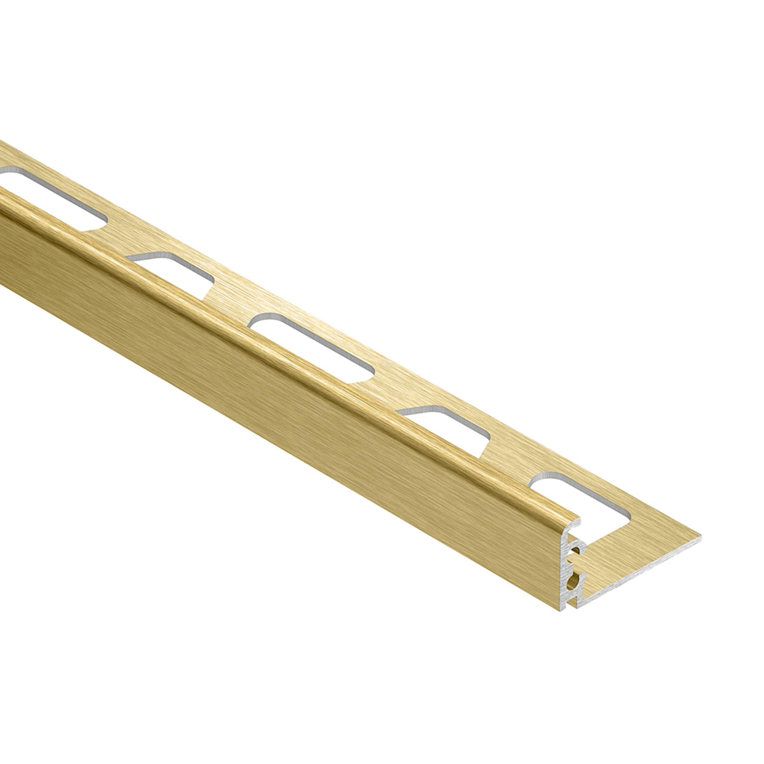 Schluter Jolly Edge Trim 1/2in. Anodized Aluminum Brushed Brass