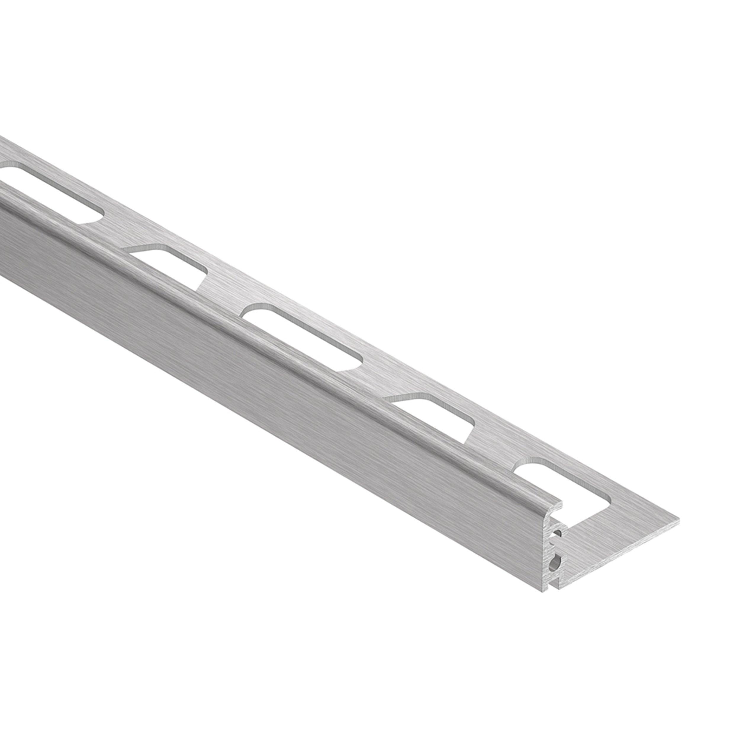 Schluter Jolly Edge Trim 1/2in. Anodized Aluminum Brushed Chrome