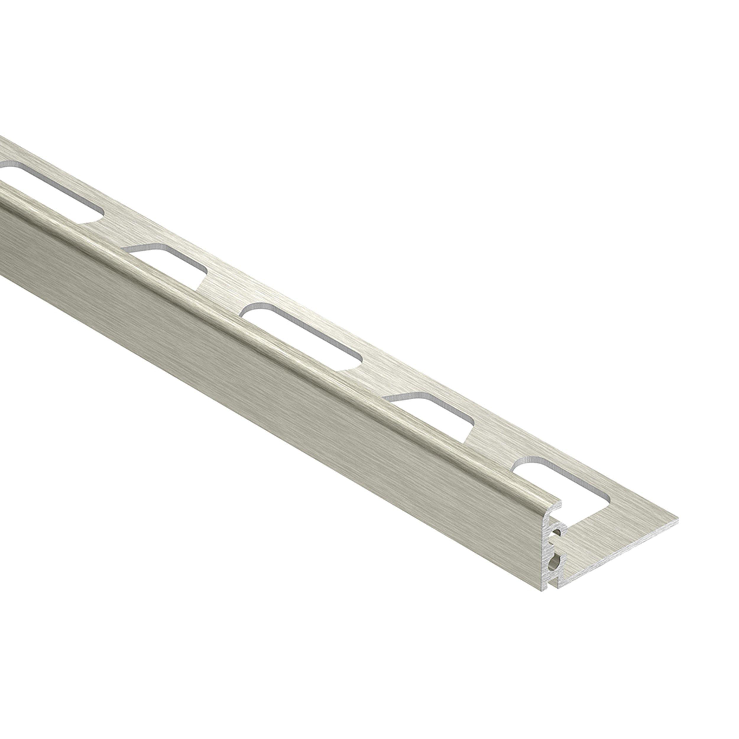 Schluter Jolly Edge Trim 1/2in. Anodized Aluminum Brushed Nickel
