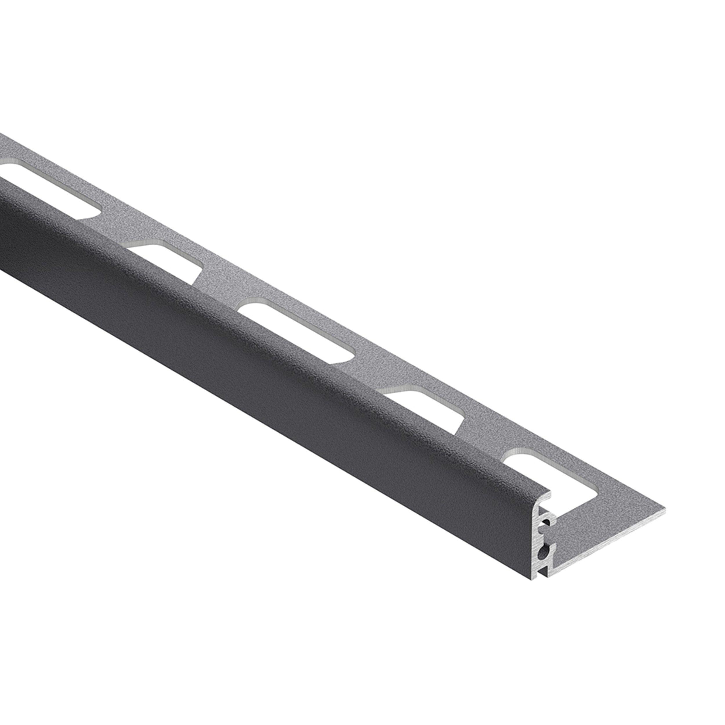 Schluter Jolly Edge Trim 1/2in. Textured Color-Coated Aluminum Light Anthracite