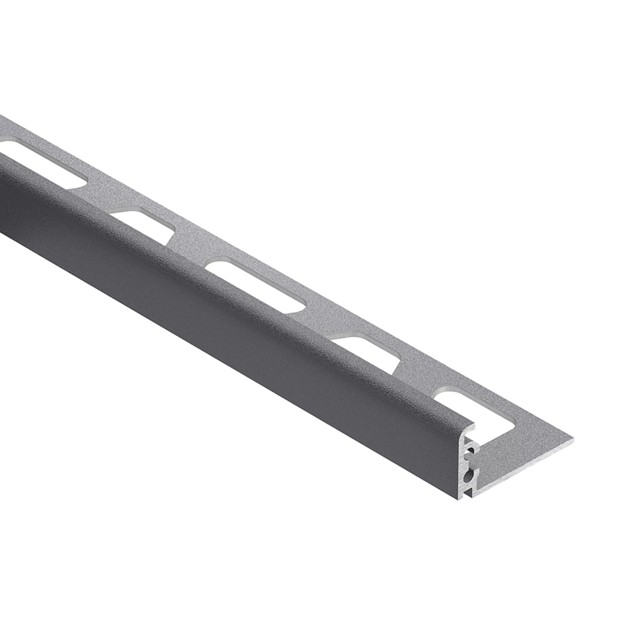 Schluter Jolly Edge Trim 1/2in. Textured Color-Coated Aluminum Pewter