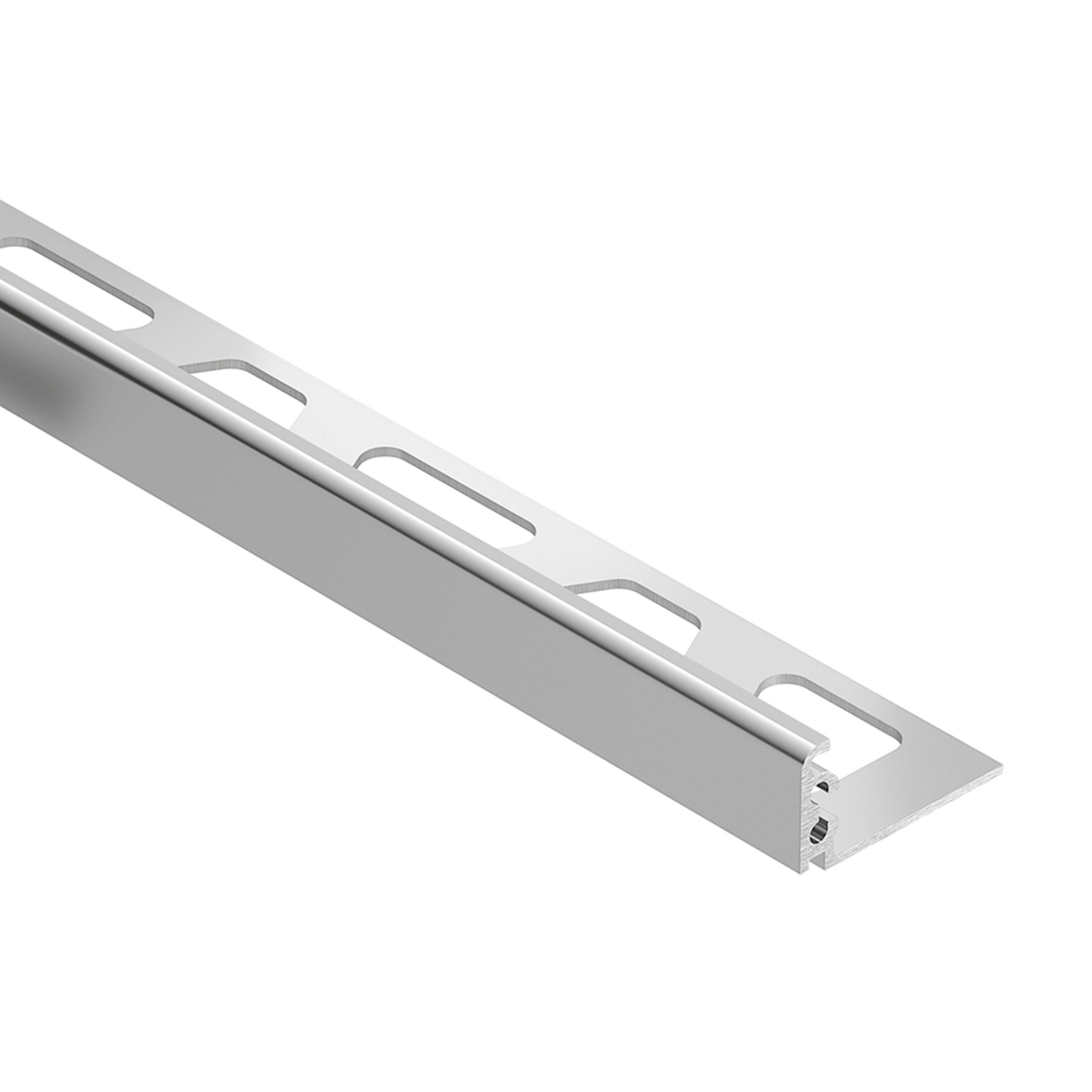 Schluter Jolly Edge Trim 1/2in. Anodized Aluminum Polished Chrome