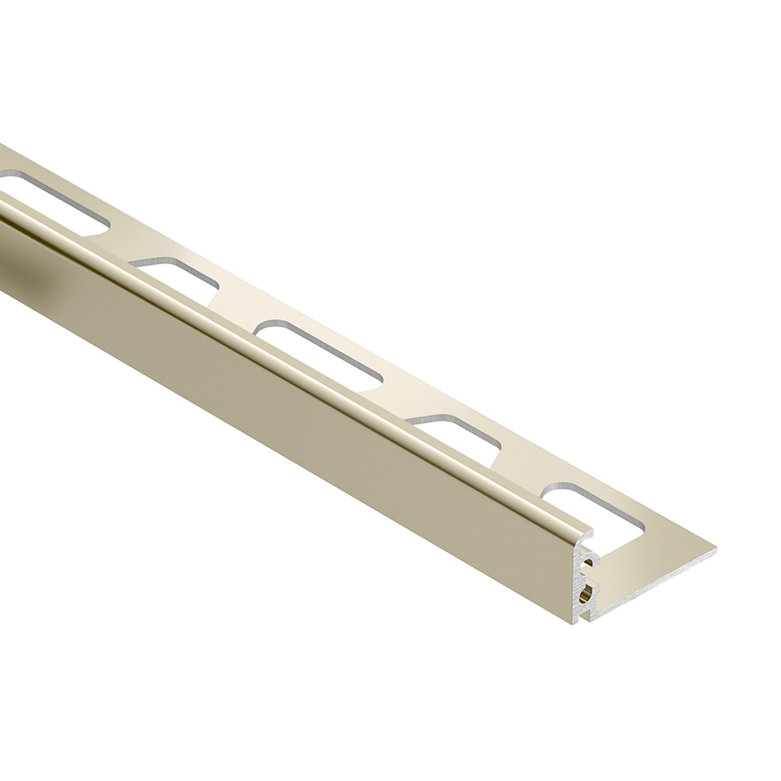 Schluter Jolly Edge Trim 1/2in. Anodized Aluminum Polished Nickel ...