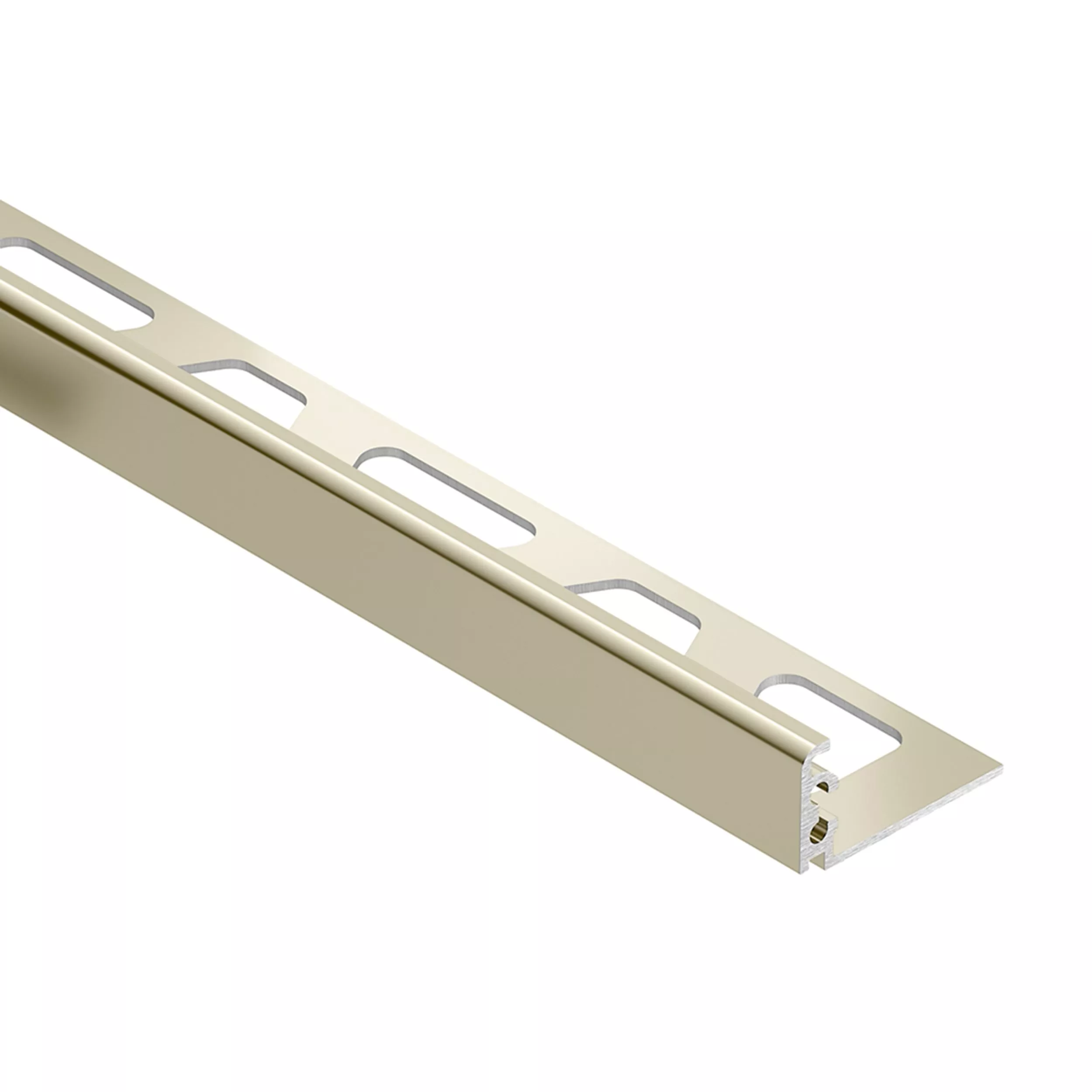 Schluter Jolly Edge Trim 1/2in. Anodized Aluminum Polished Nickel