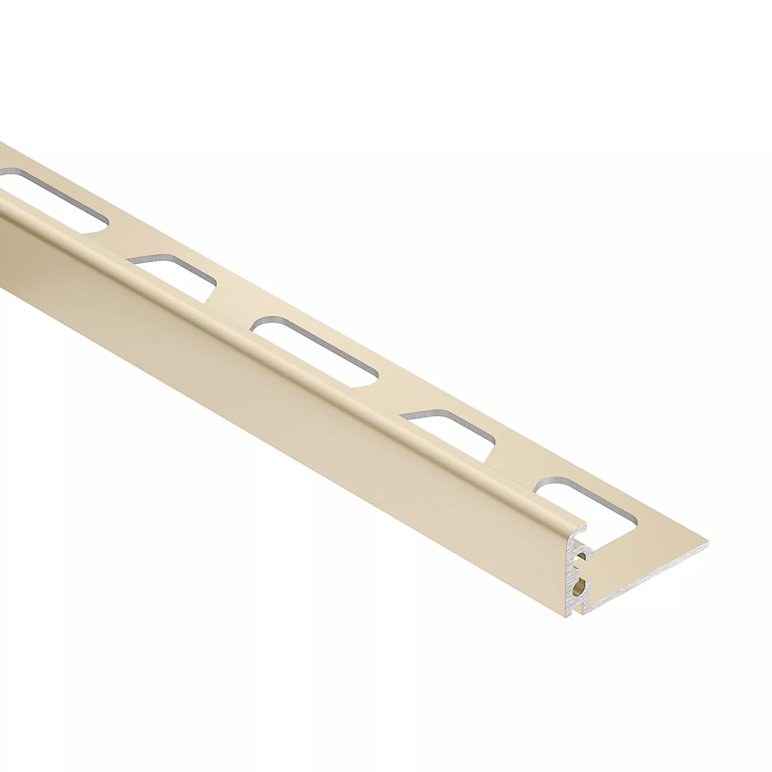 Schluter Jolly Edge Trim 1/2in. Aluminum Sand Pebble