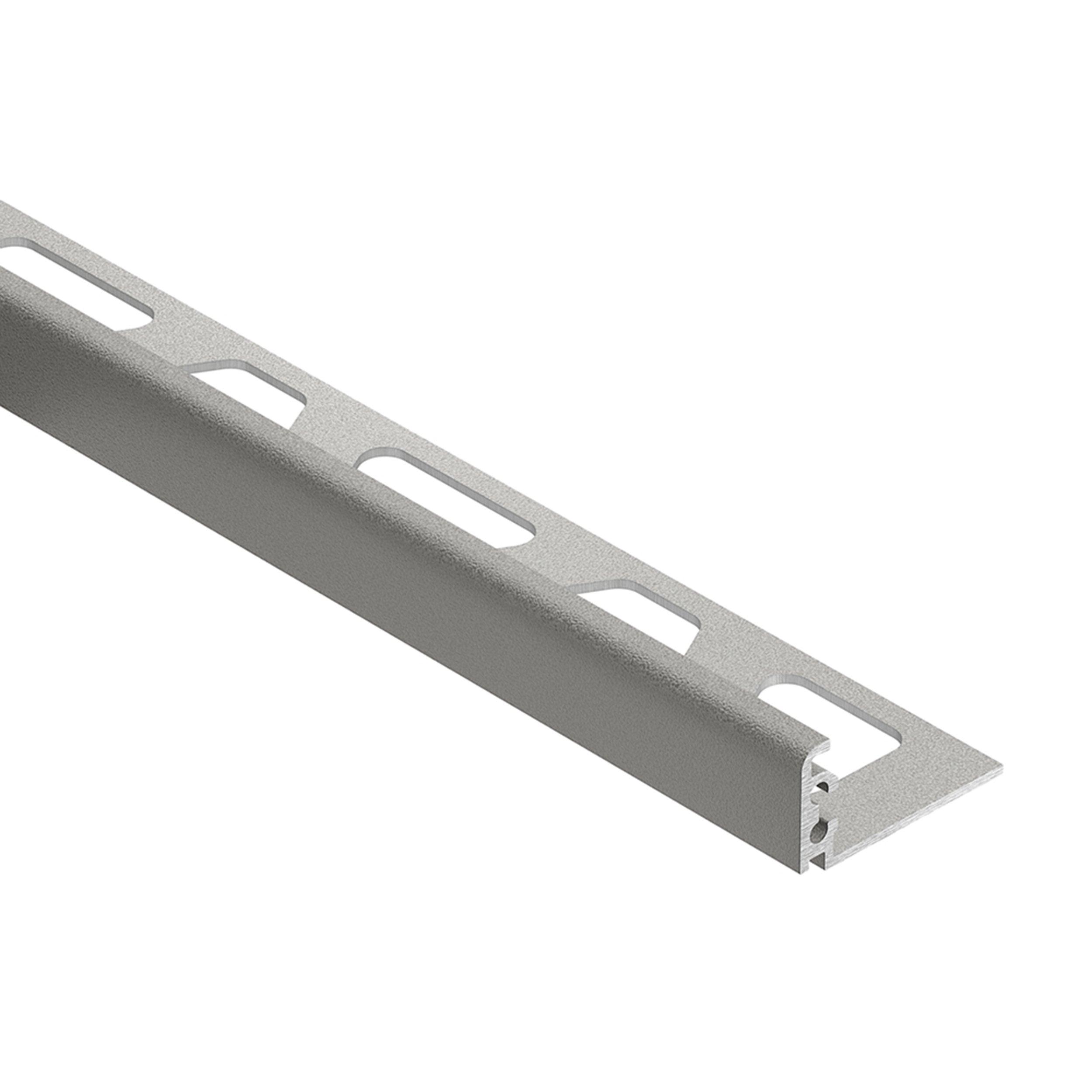 Schluter Jolly Edge Trim 1/2in. Textured Color-Coated Aluminum Stone Gray