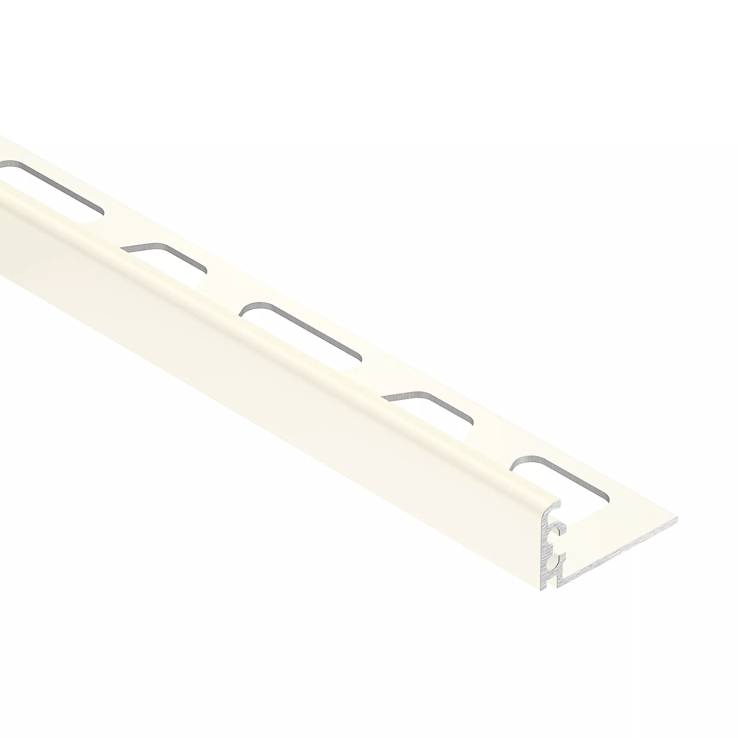 Schluter Jolly Edge Trim 1/2in. Aluminum White