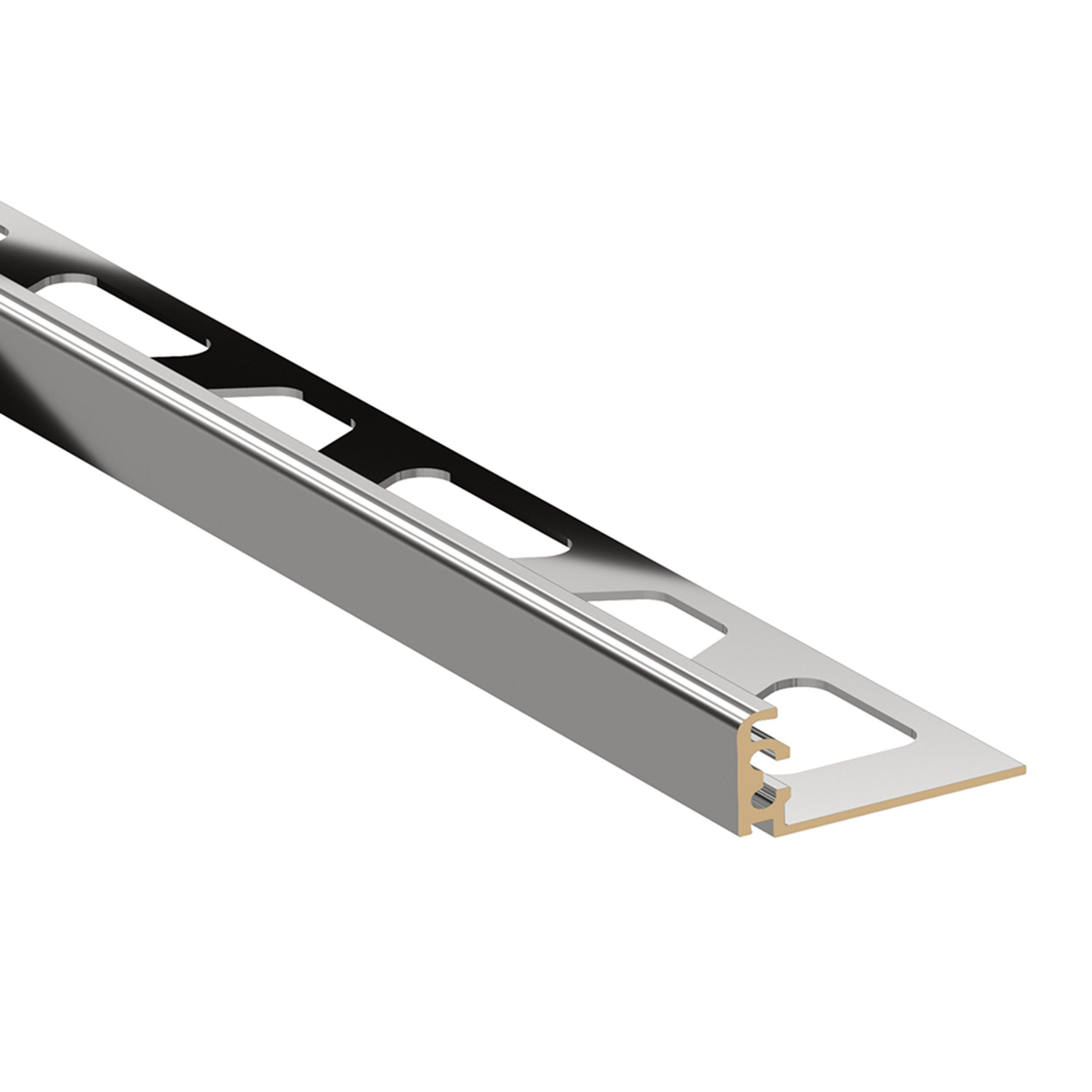 Schluter Jolly Edge Trim 1/2in. Aluminum Chrome-Plated Solid Brass