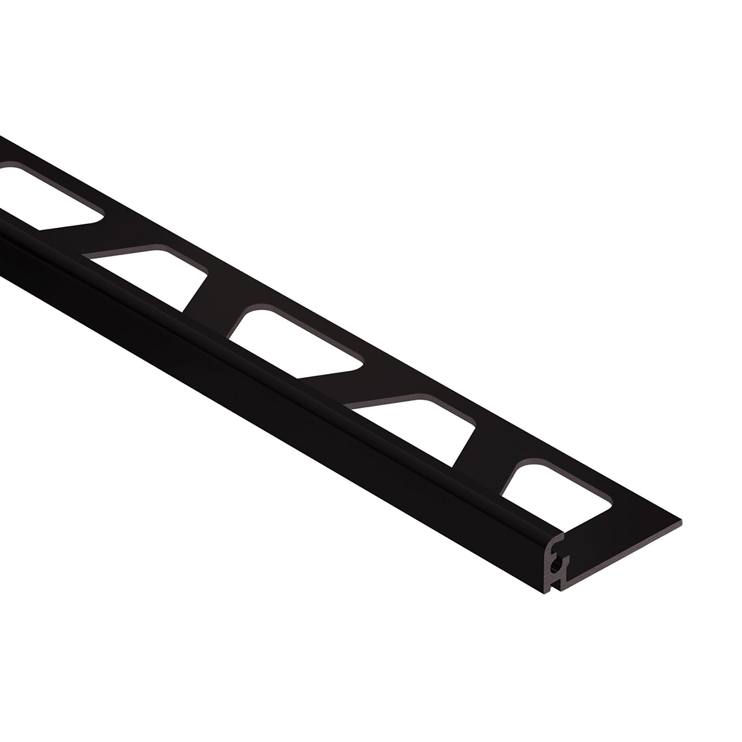 Schluter Jolly Edge Trim 1/4in. Anodized Aluminum Bright Black