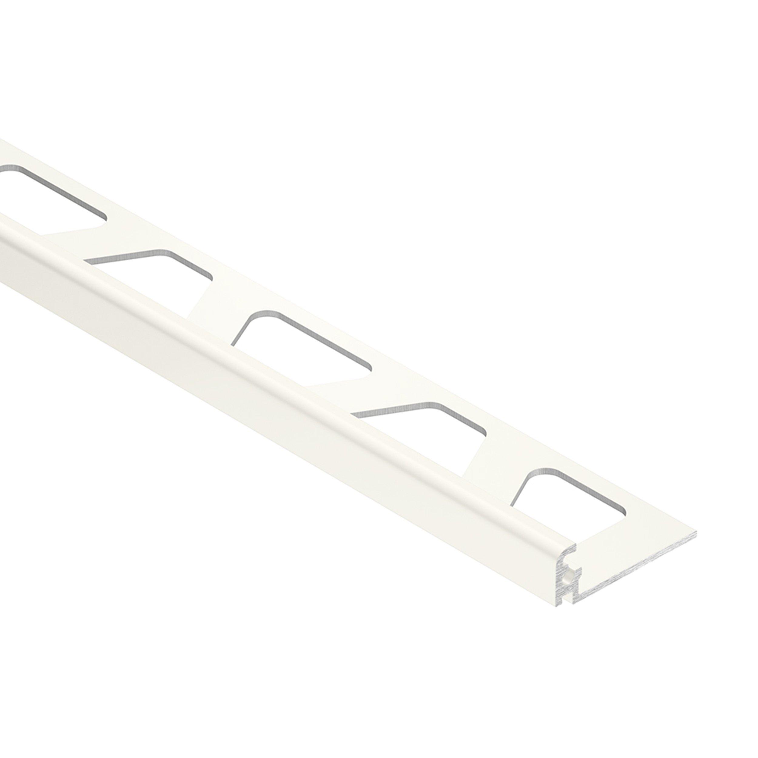 Schluter Jolly Edge Trim 1/4in. Aluminum Bright White