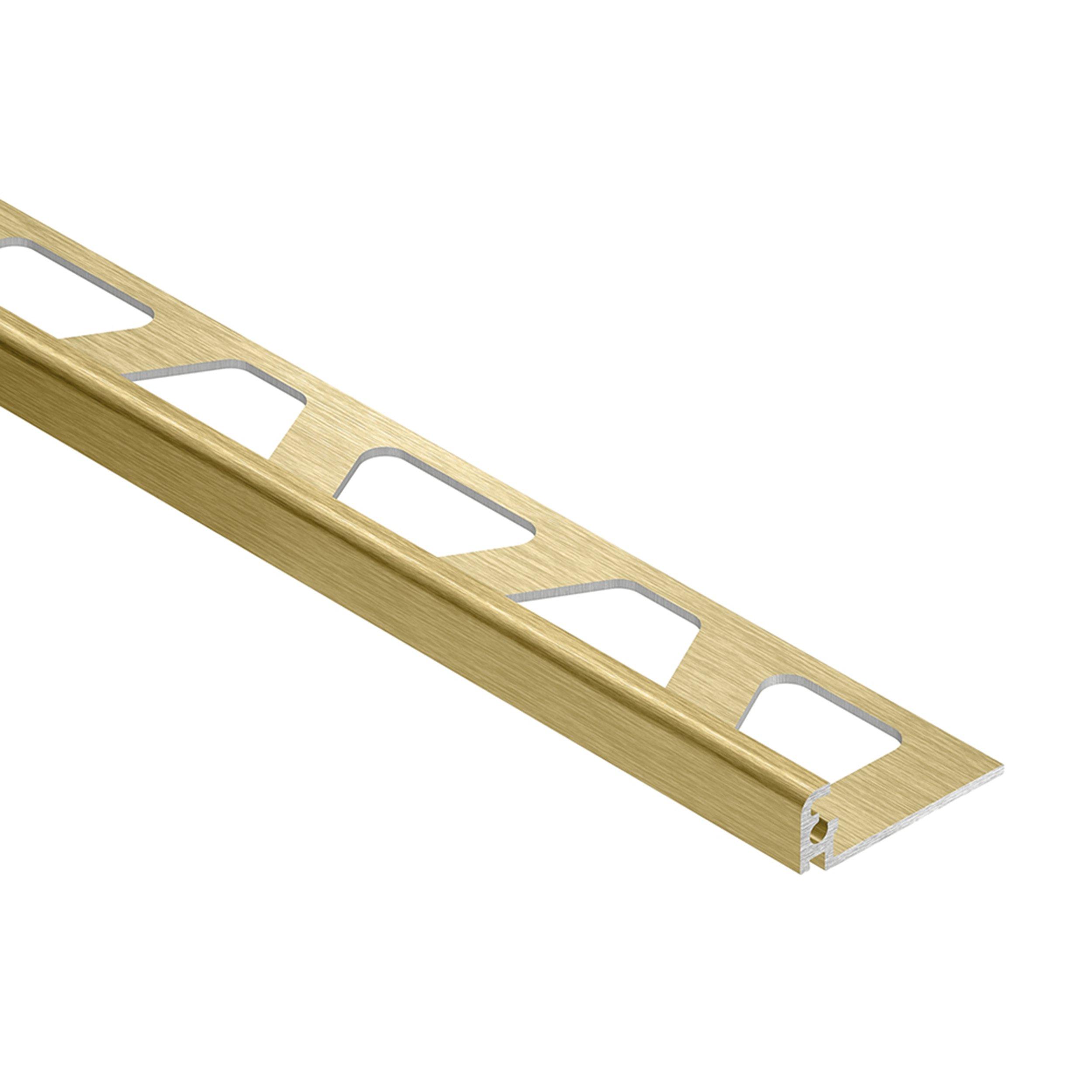 Schluter Jolly Edge Trim 1/4in. Anodized Aluminum Brushed Brass