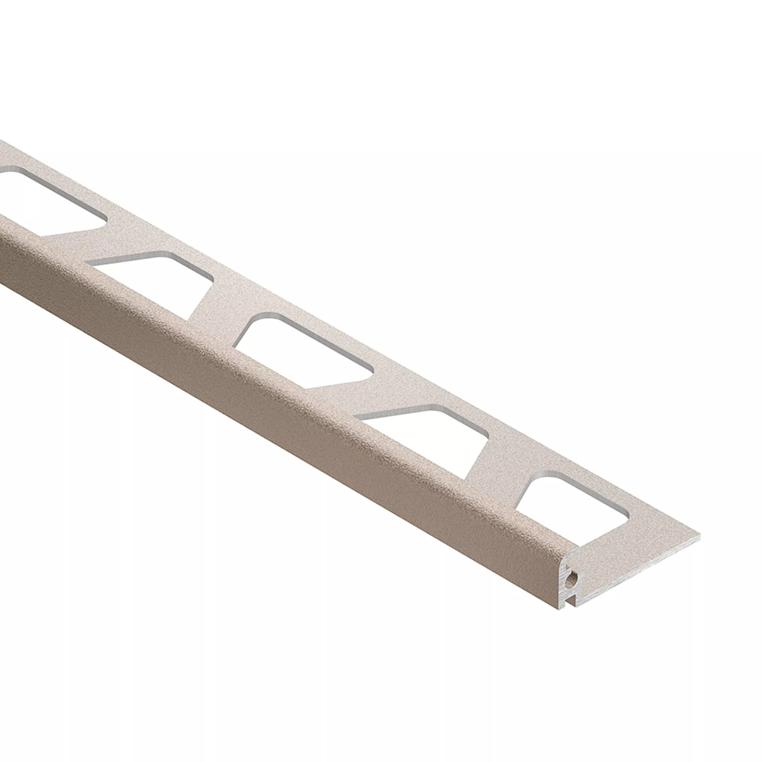 Schluter Jolly Edge Trim 1/4in. Textured Color-Coated Aluminum Cream