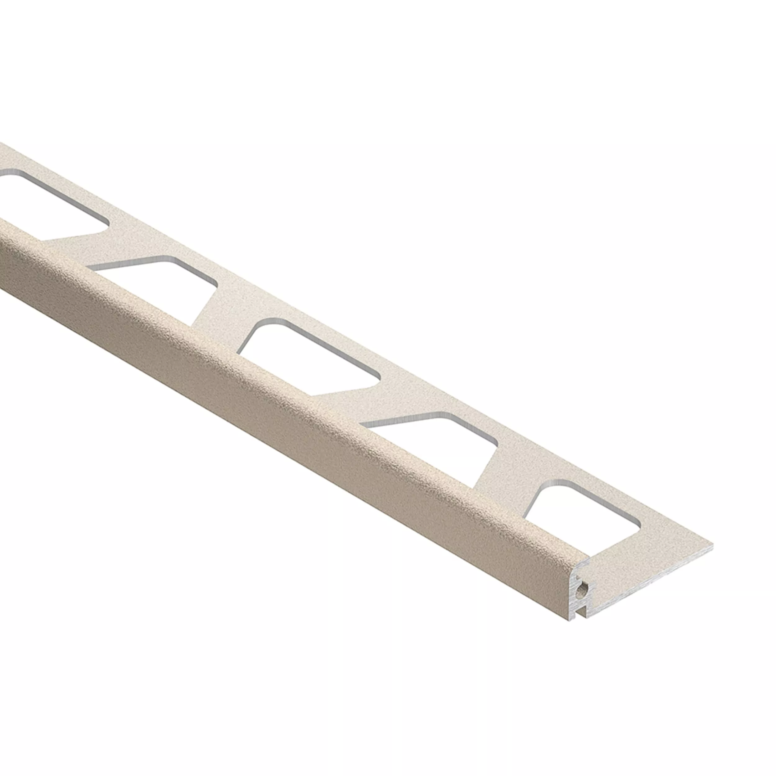 Schluter Jolly Edge Trim 1/4in. Textured Color-Coated Aluminum Ivory