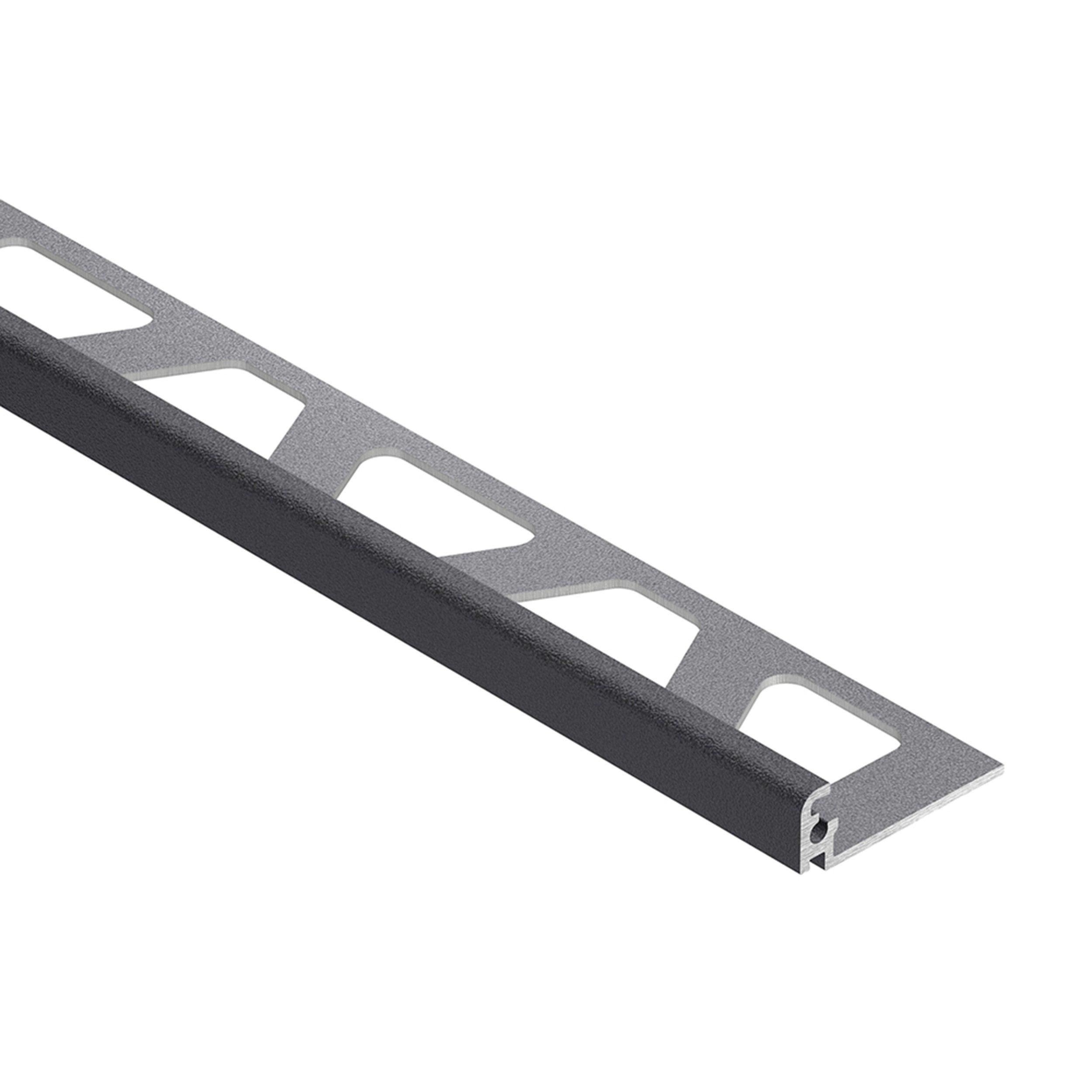 Schluter Jolly Edge Trim 1/4in. Textured Color-Coated Aluminum Light Anthracite