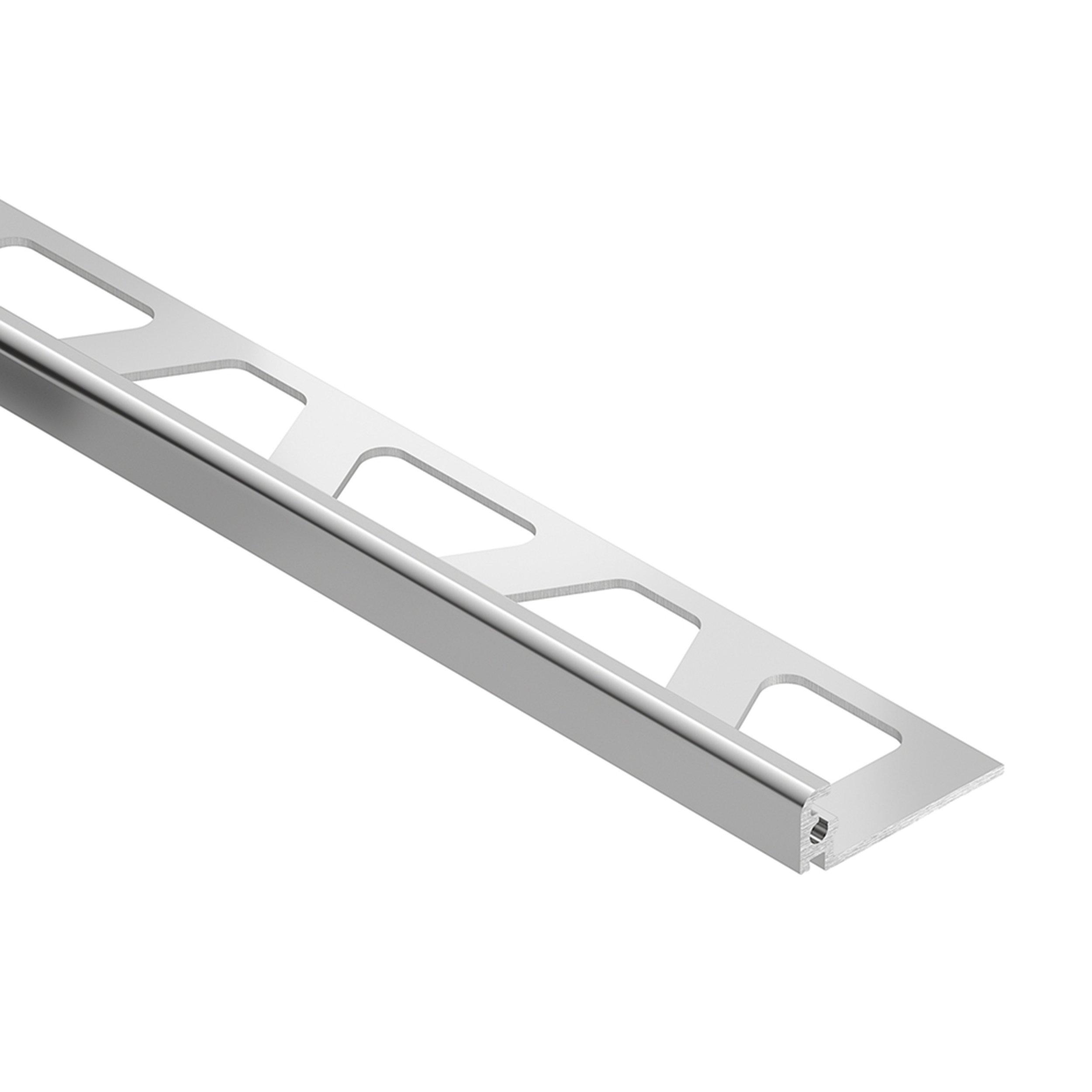 Schluter Jolly Edge Trim 1/4in. Anodized Aluminum Polished Chrome