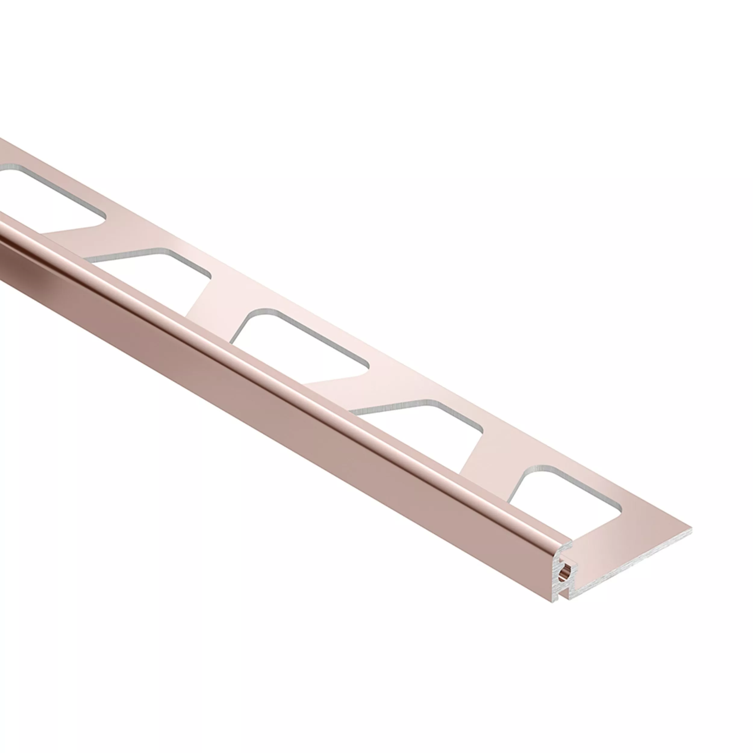 Schluter Jolly Edge Trim 1/4in. Anodized Aluminum Polished Copper