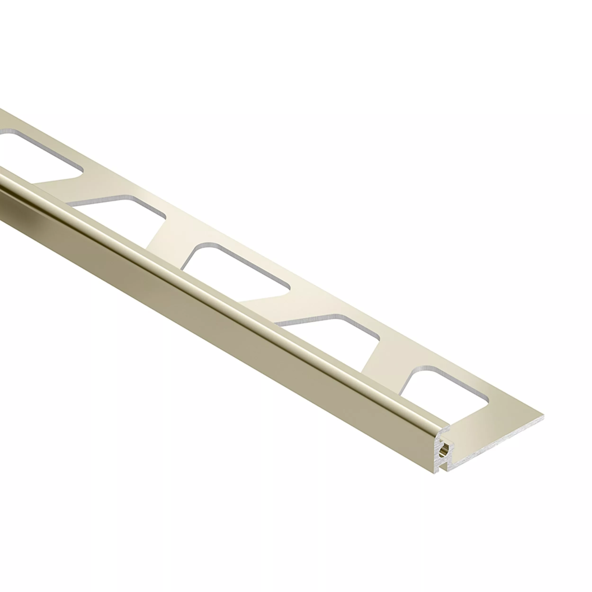 Schluter Jolly Edge Trim 1/4in. Anodized Aluminum Polished Nickel Floor and Decor