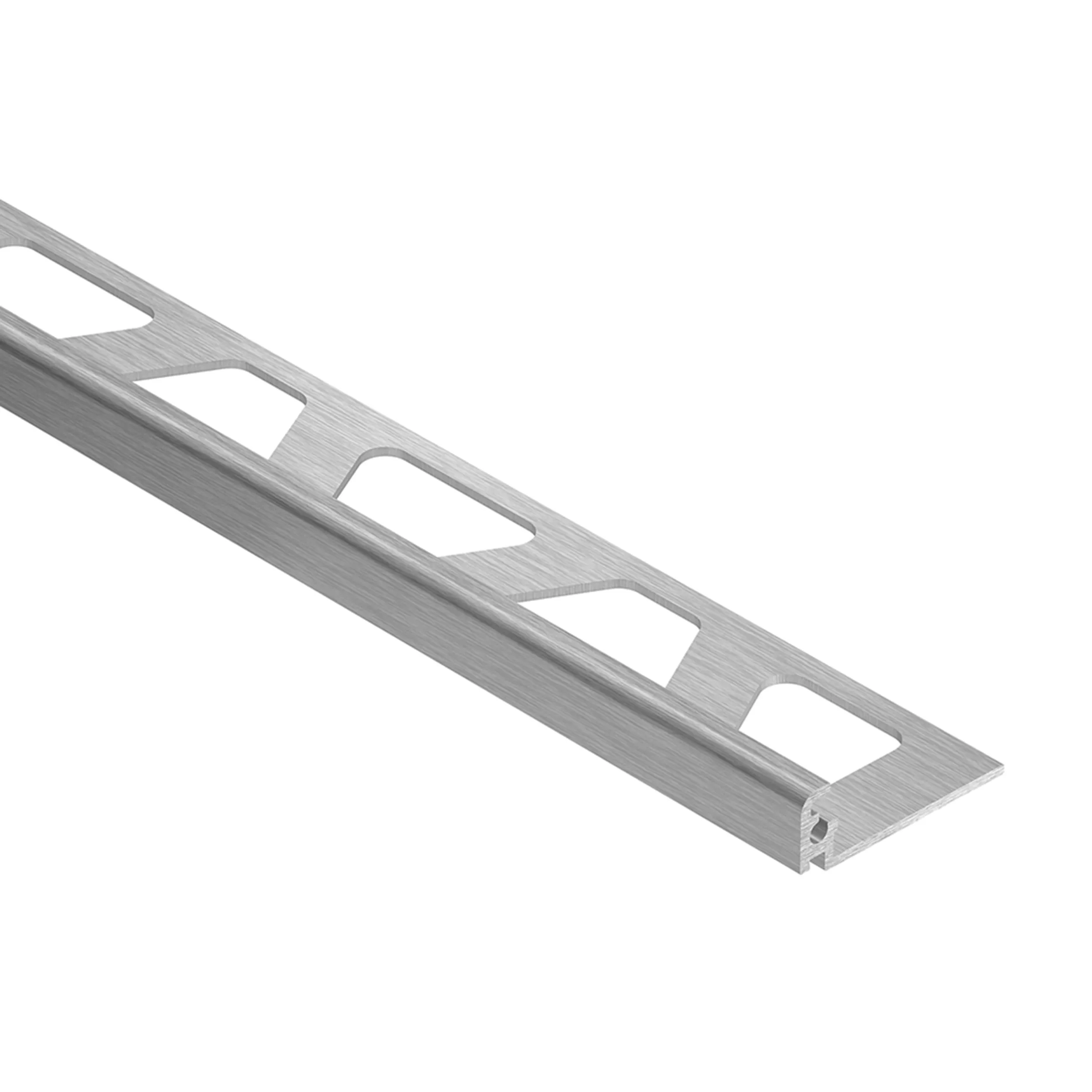 Schluter Jolly Edge Trim 3/8in. Anodized Aluminum Brushed Chrome