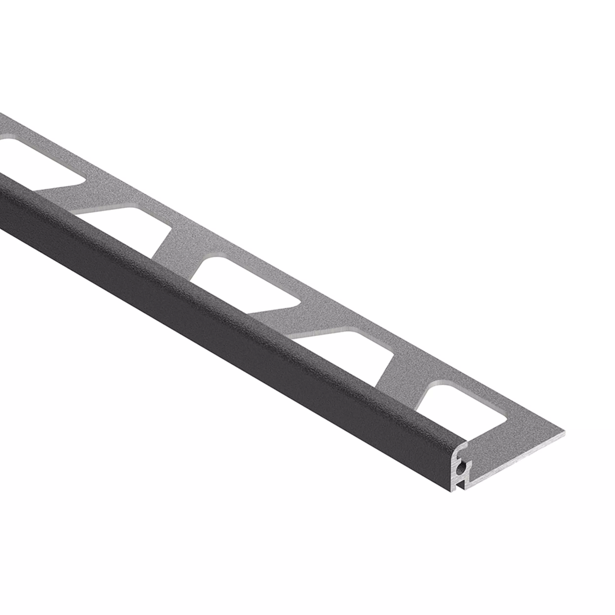 Schluter Jolly Edge Trim 3/8in. Textured Color-Coated Aluminum Light Anthracite