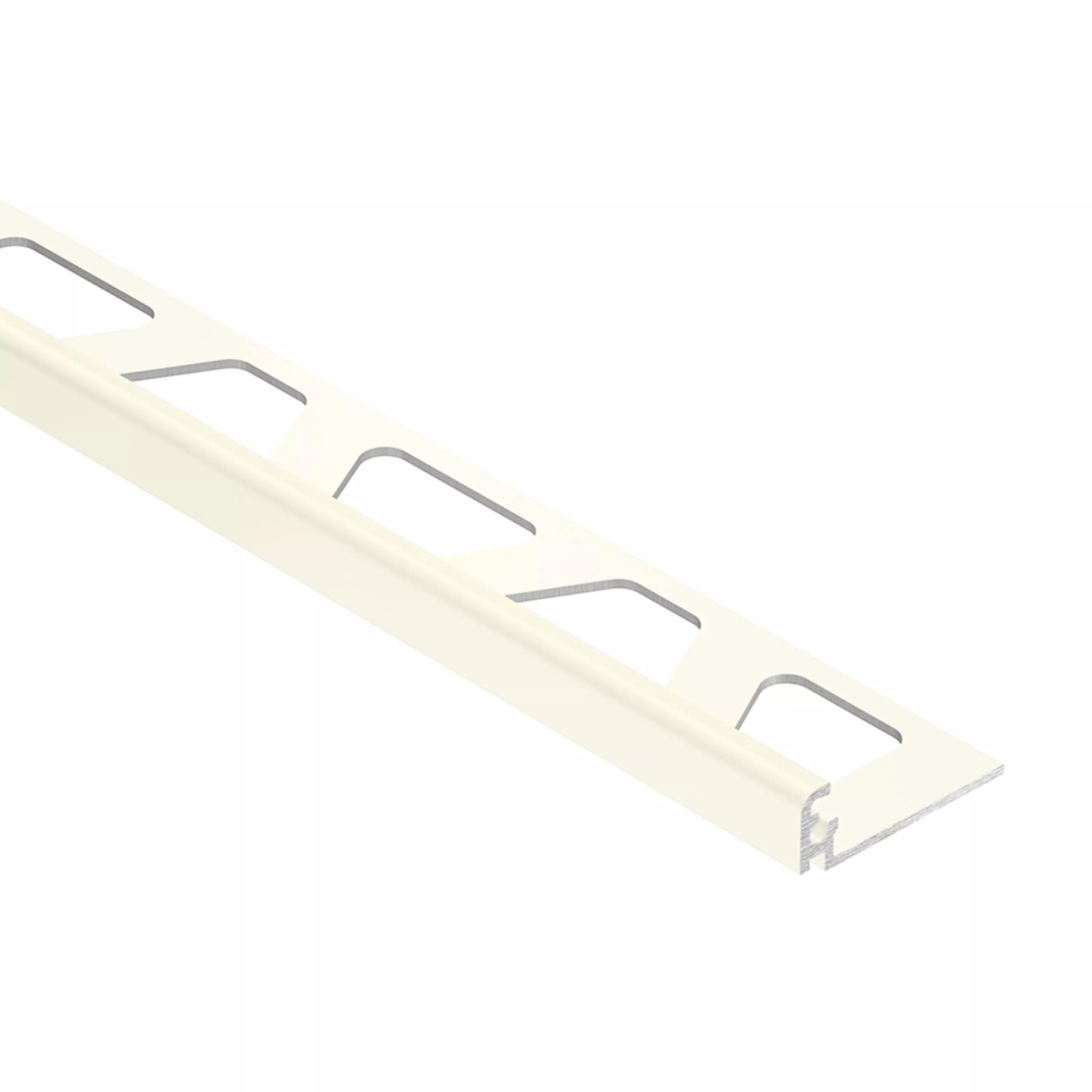 Schluter Jolly Edge Trim 3/8in. Aluminum White Floor and Decor