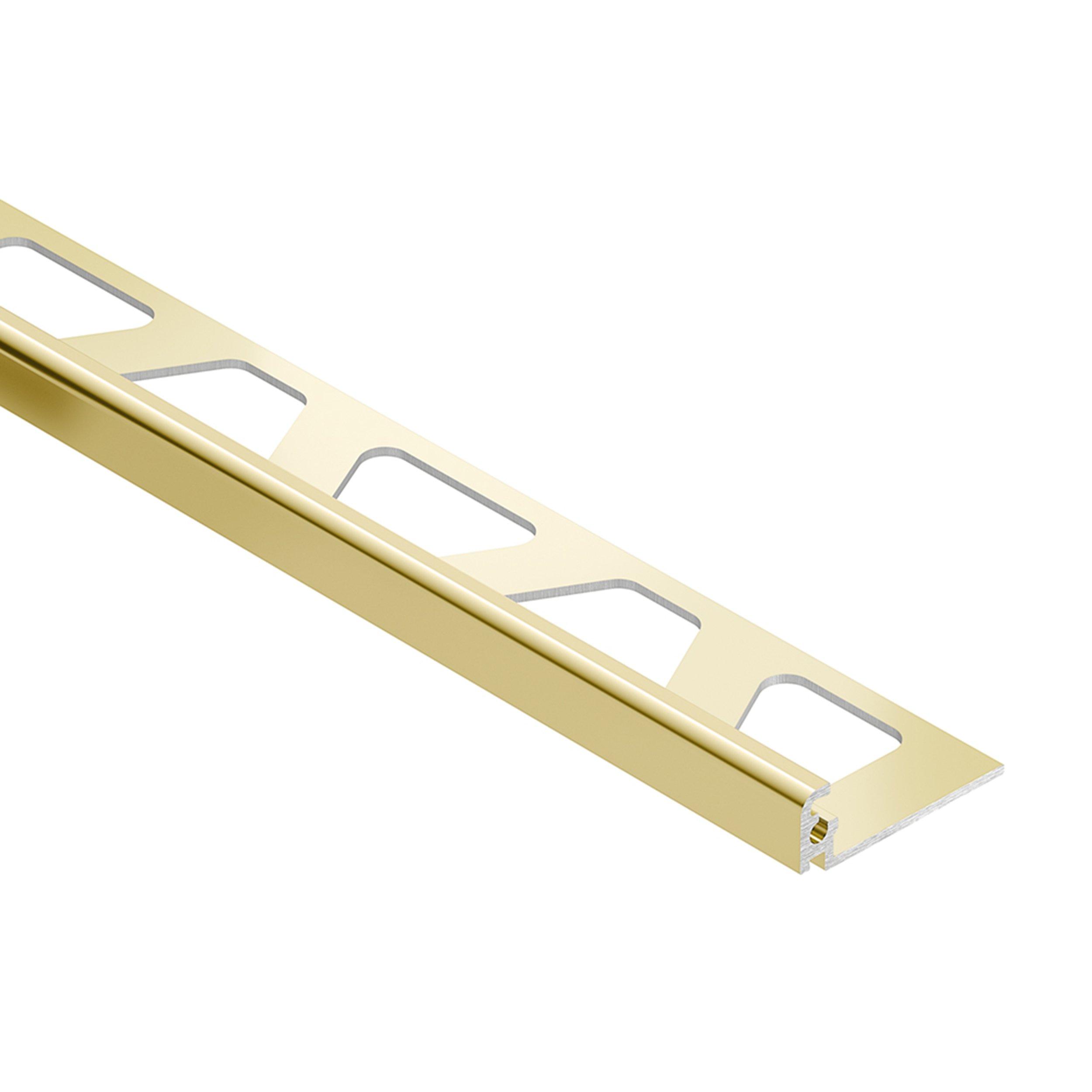 Schluter Jolly Edge Trim 516in Anodized Aluminum Polished Brass Floor And Decor 7710