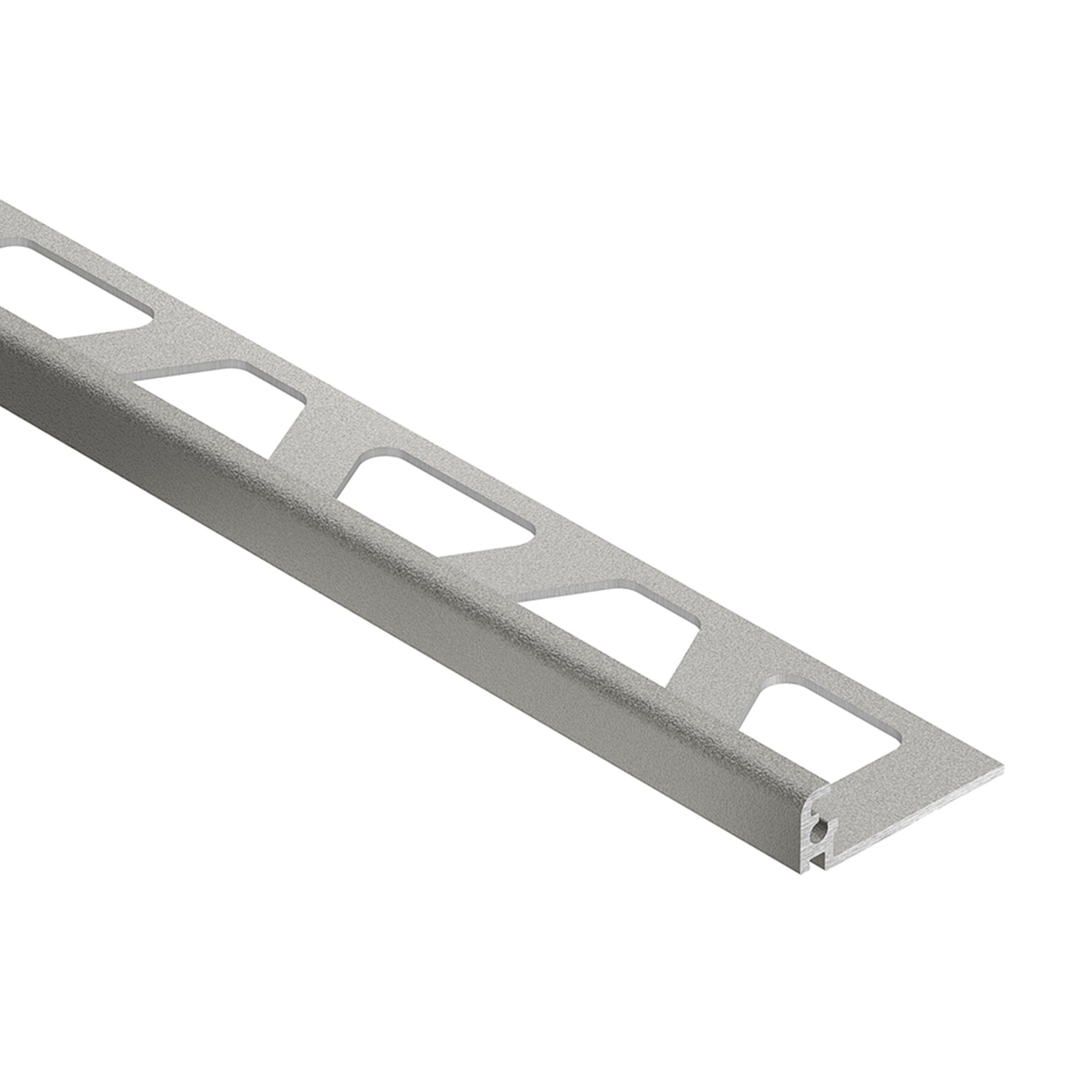 Schluter Jolly Edge Trim 7/16in. Textured Color-Coated Aluminum Stone Gray