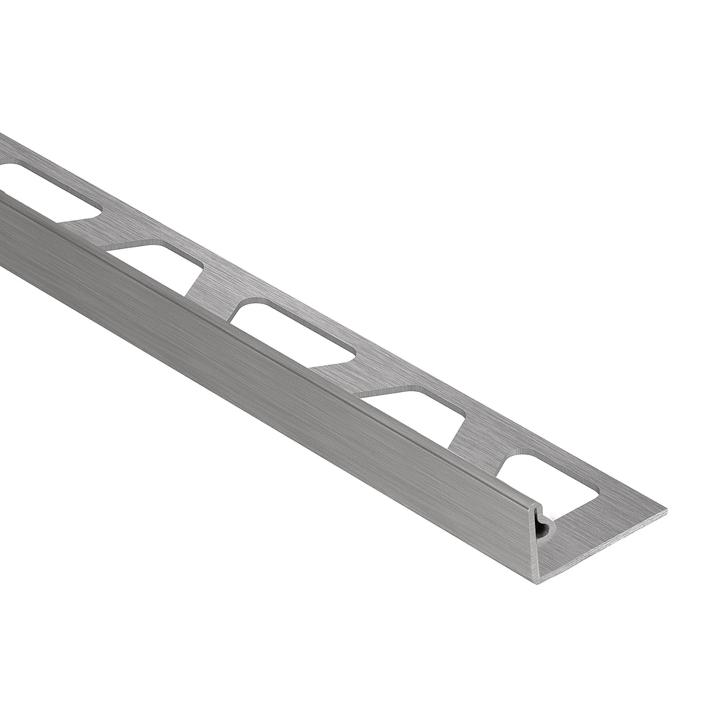 Schluter Jolly Edge Trim 7/16in. Aluminum Brushed Stainless Steel