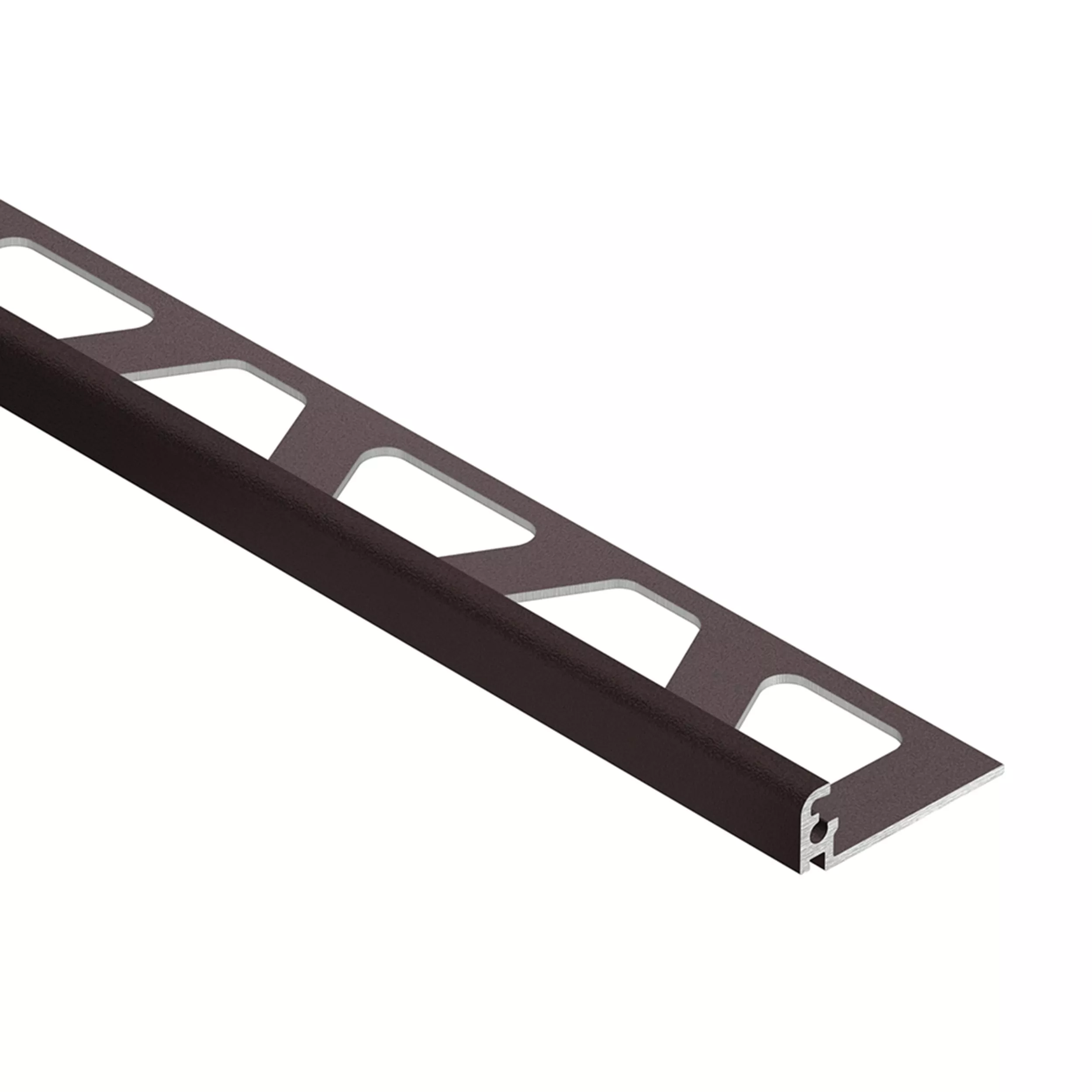 Schluter Jolly Edge Trim 5/16in. Textured Color-Coated Aluminum Bronze