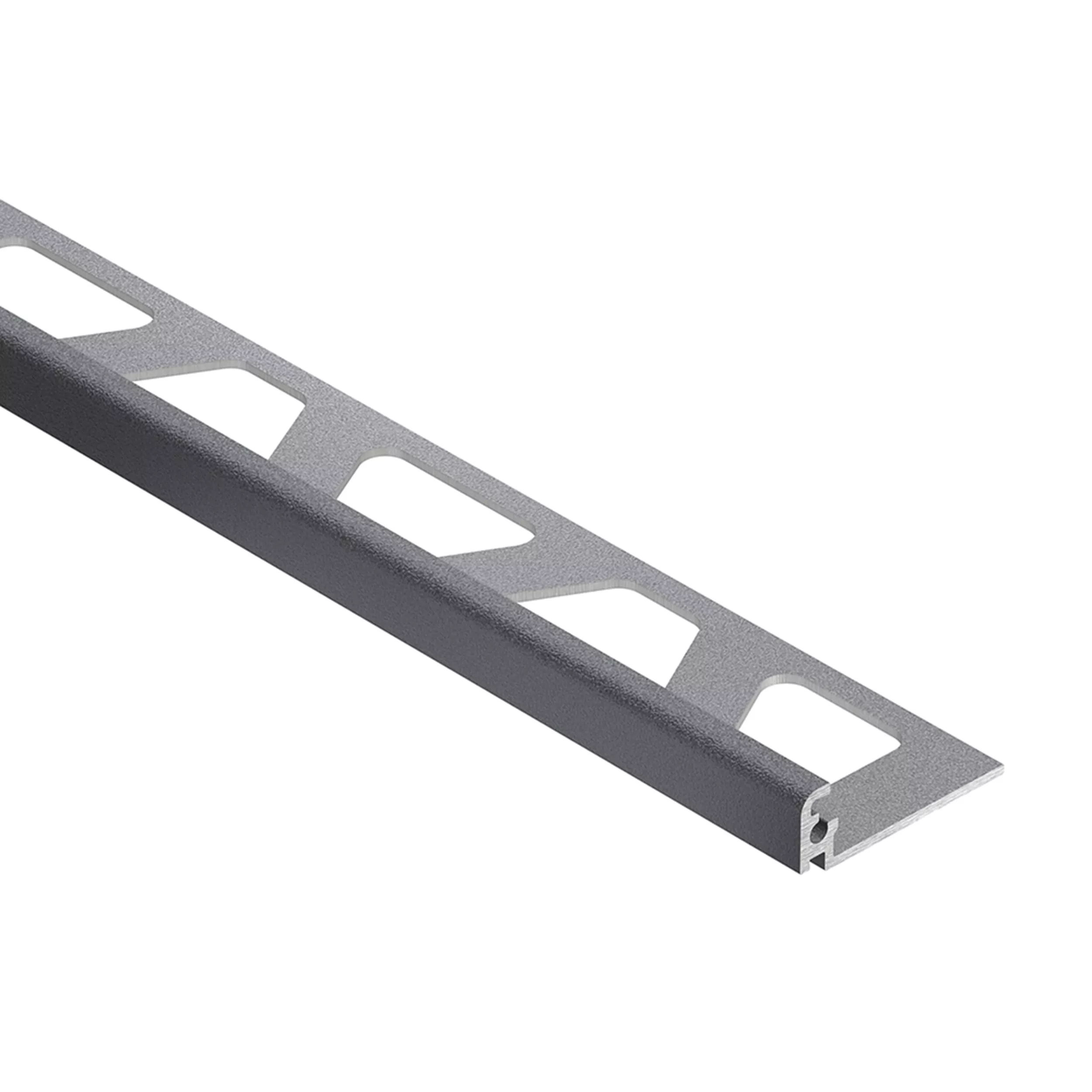 Schluter Jolly Edge Trim 7/16in. Textured Color-Coated Aluminum Pewter