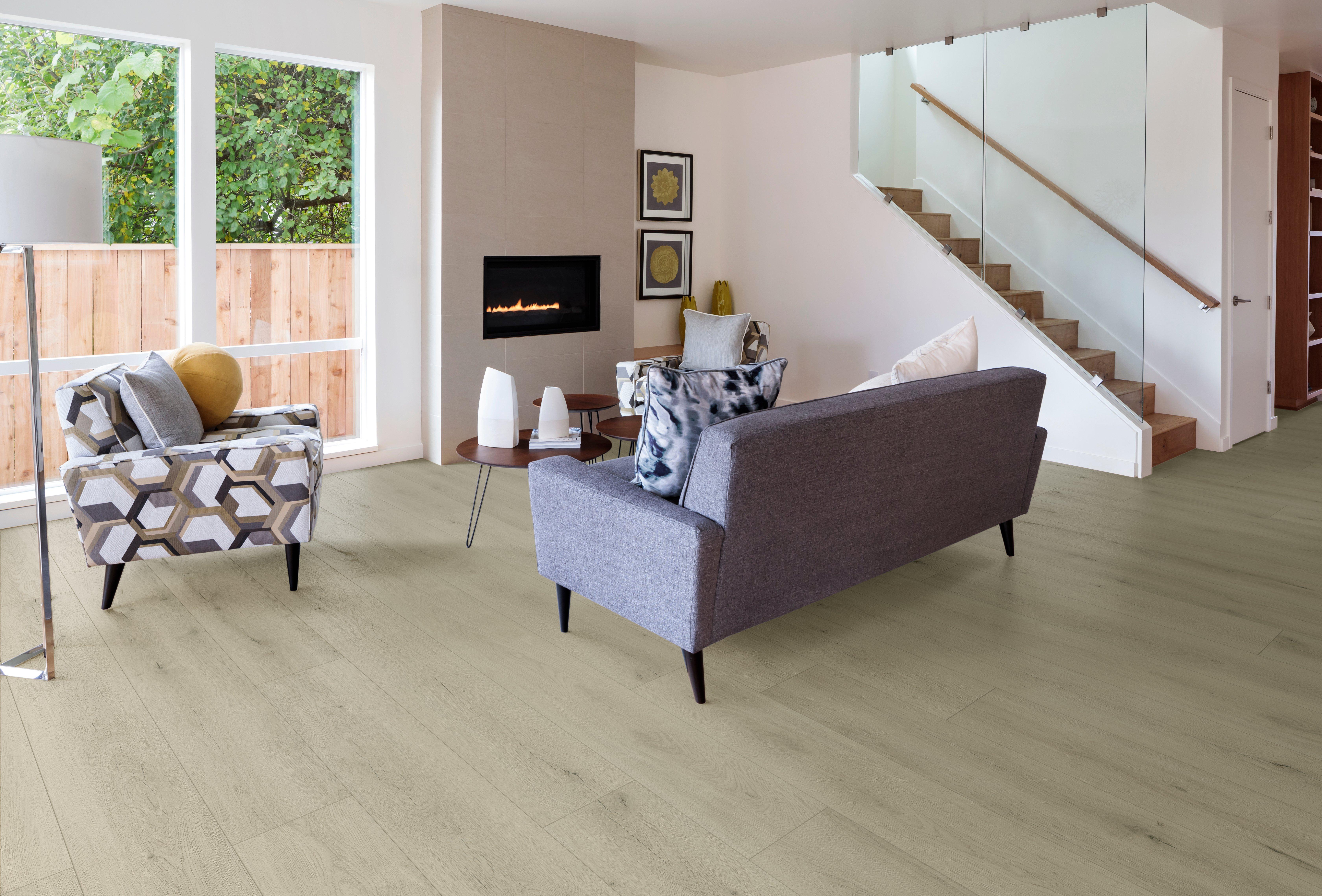 Galveston Greige Waterproof Rigid Core Luxury Vinyl Plank - Cork Pad