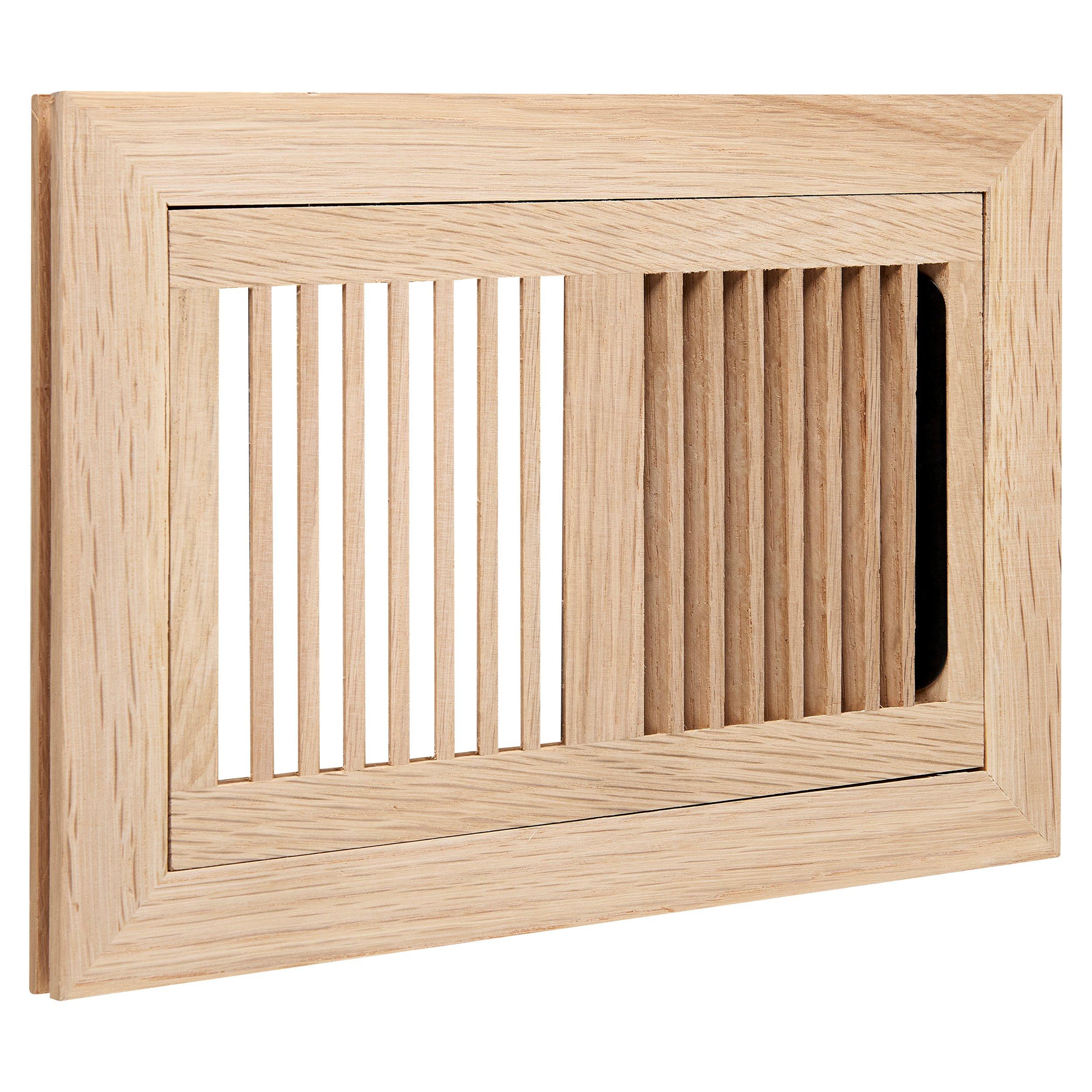 Unfinished 6x10 White Oak Flush Vent Mount with Damper