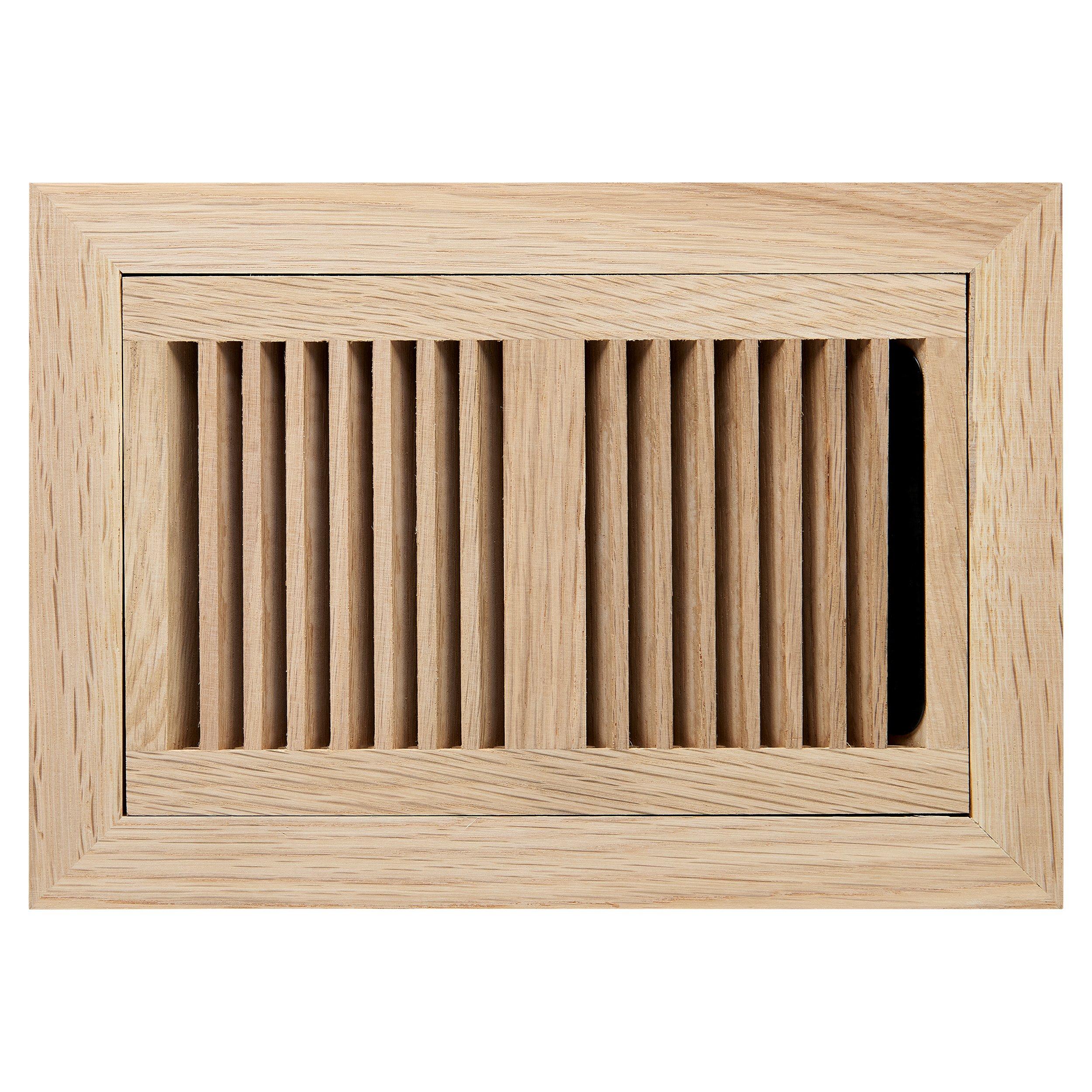 Unfinished 6x10 White Oak Flush Vent Mount with Damper