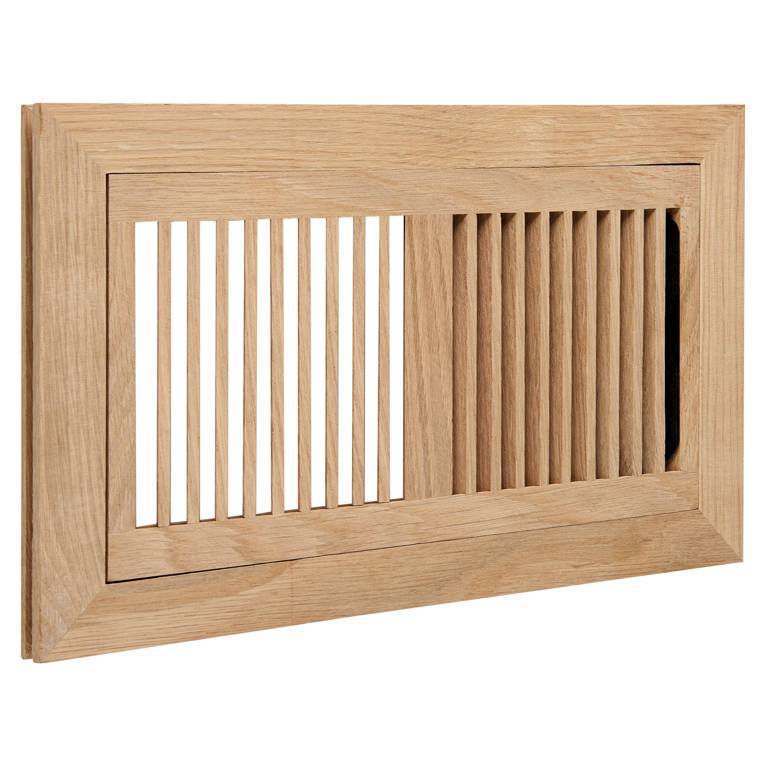 Unfinished 6x12 White Oak Flush Vent Mount with Damper