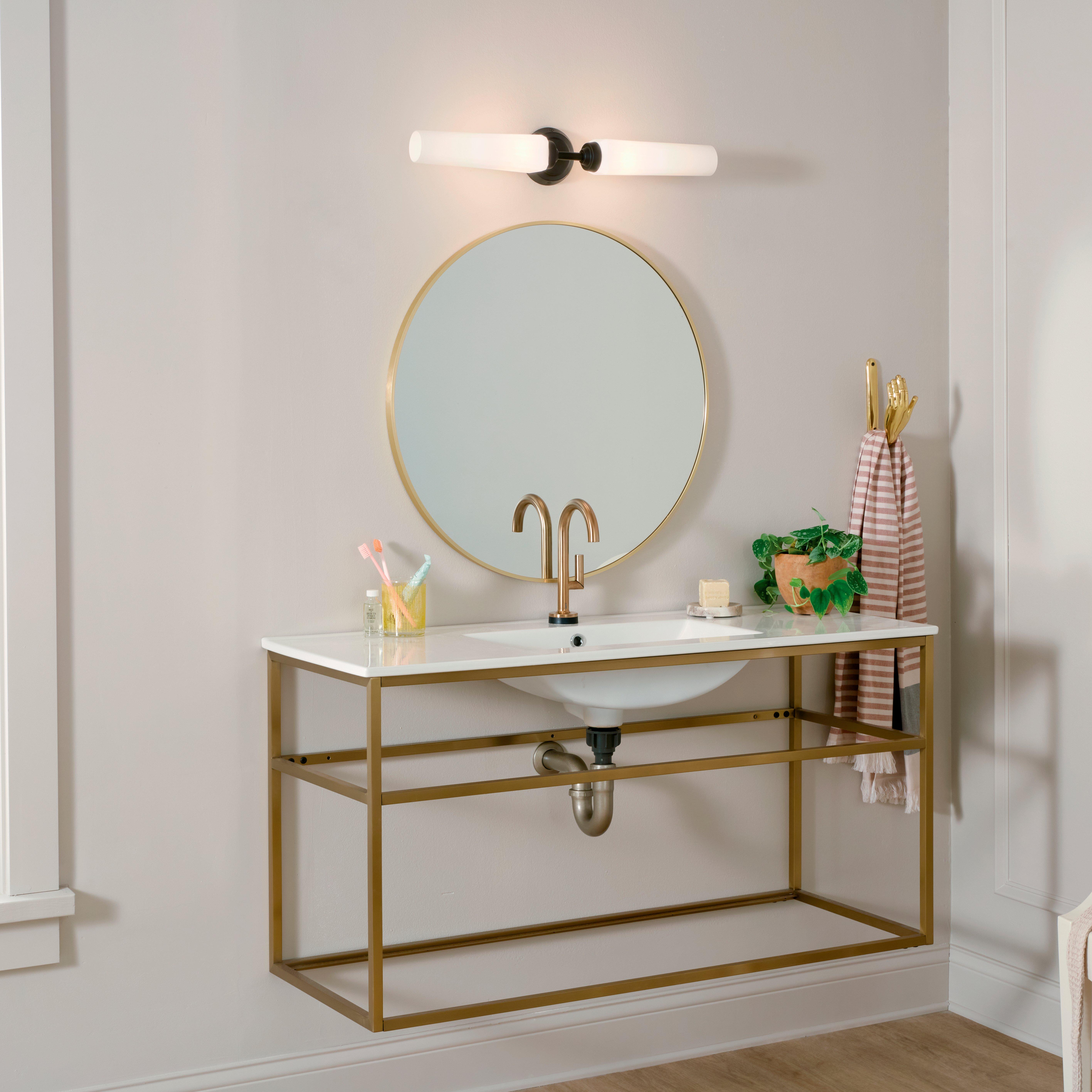 Truby Matte Black Large Double Sconce